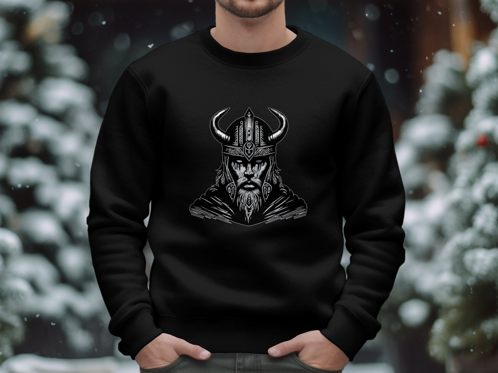 Viking Iron Will - Coloured Gildan Sweatshirt Realistic Norse Talisman Men Women Unisex Valhalla Tee Graphic Design