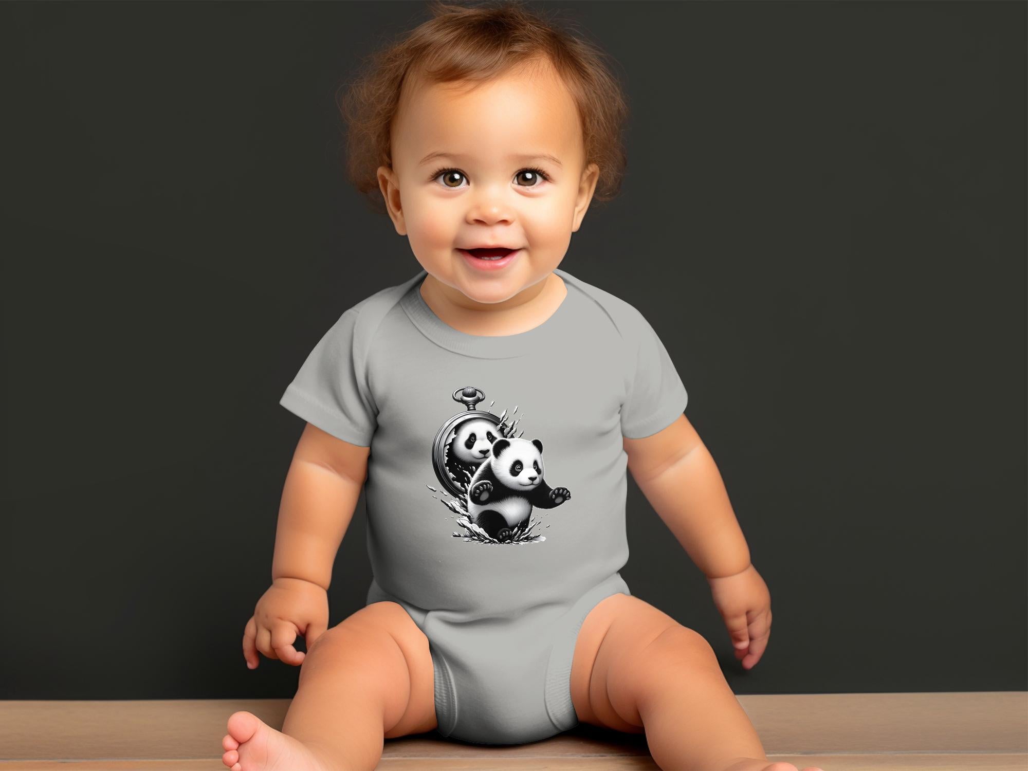 Panda - Coloured Toddler Bodysuit Realistic Animal Talisman Unisex Cute Tee Graphic Design