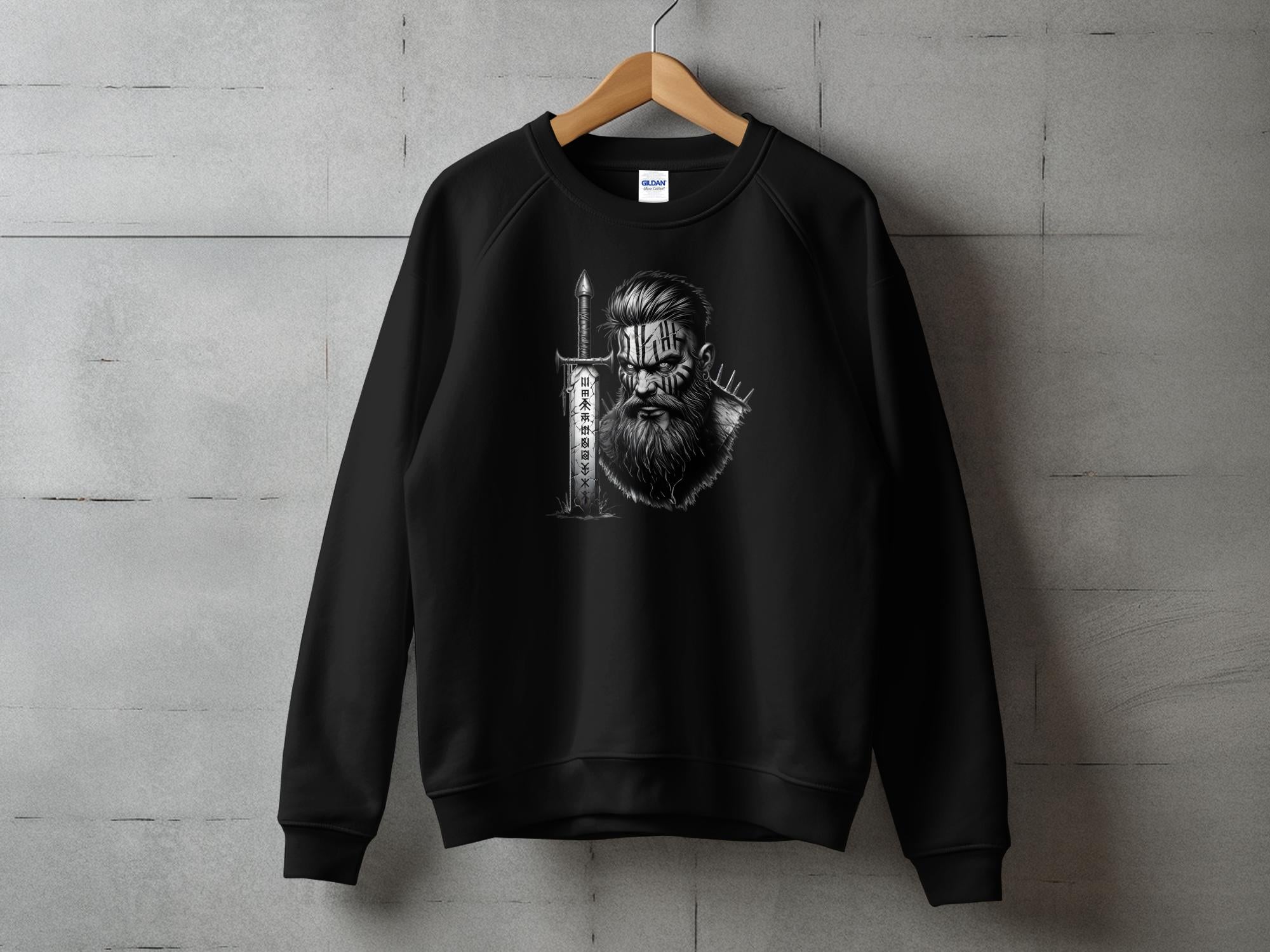 Viking Dauntless - Coloured Gildan Sweatshirt Realistic Norse Talisman Men Women Unisex Valhalla Tee Graphic Design