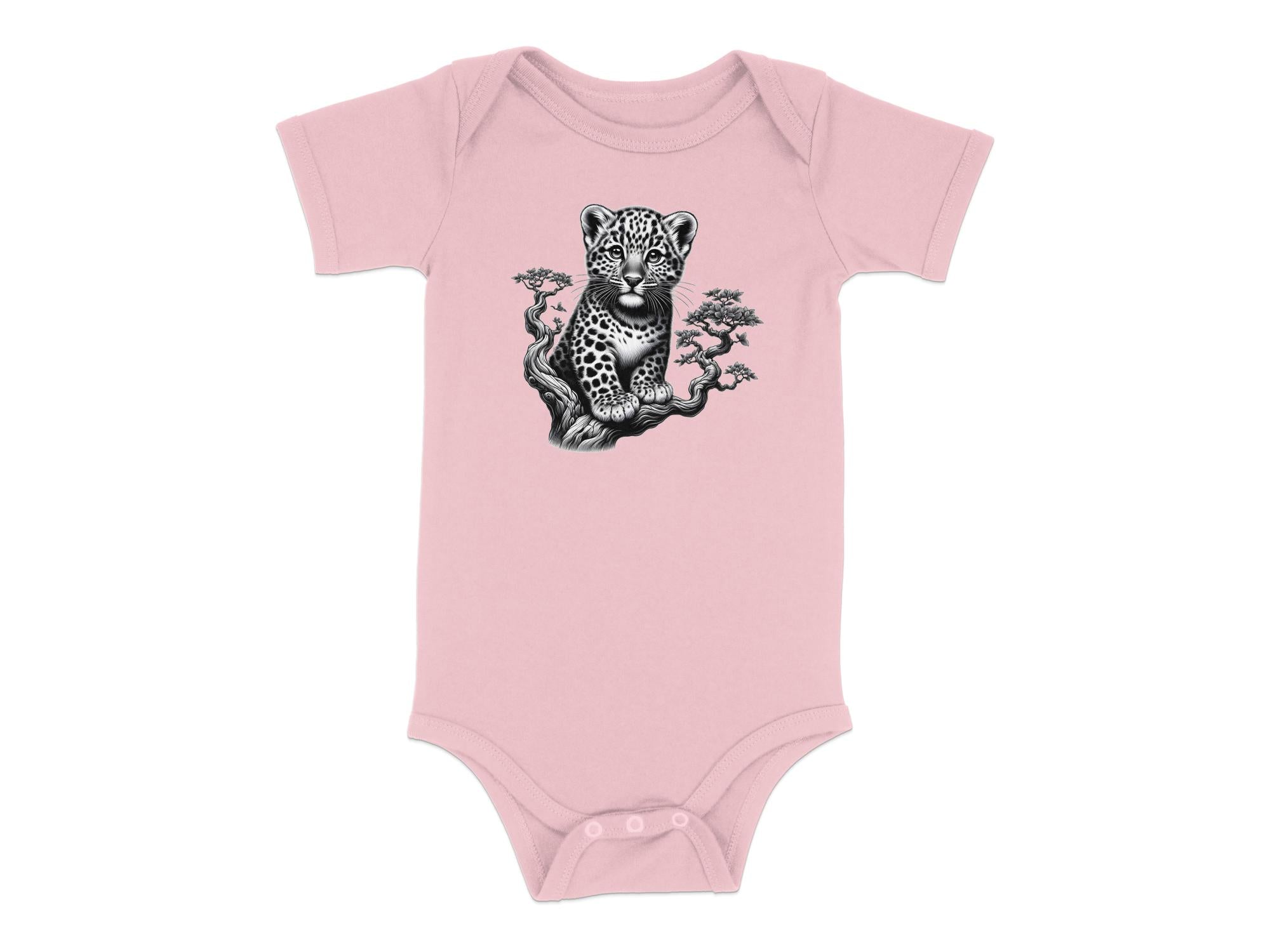 Leopard Bonsai - Coloured Toddler Bodysuit Realistic Animal Talisman Unisex Cute Tee Graphic Design