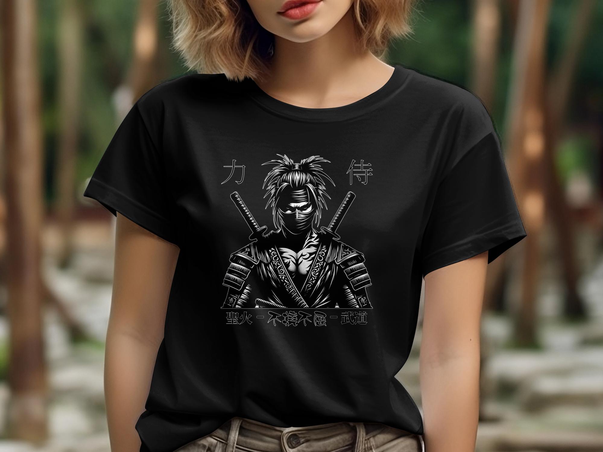 Samurai Ninja - Coloured Gildan T-Shirt Japanese Talisman Unisex Cultural Symbolic Graphic Design