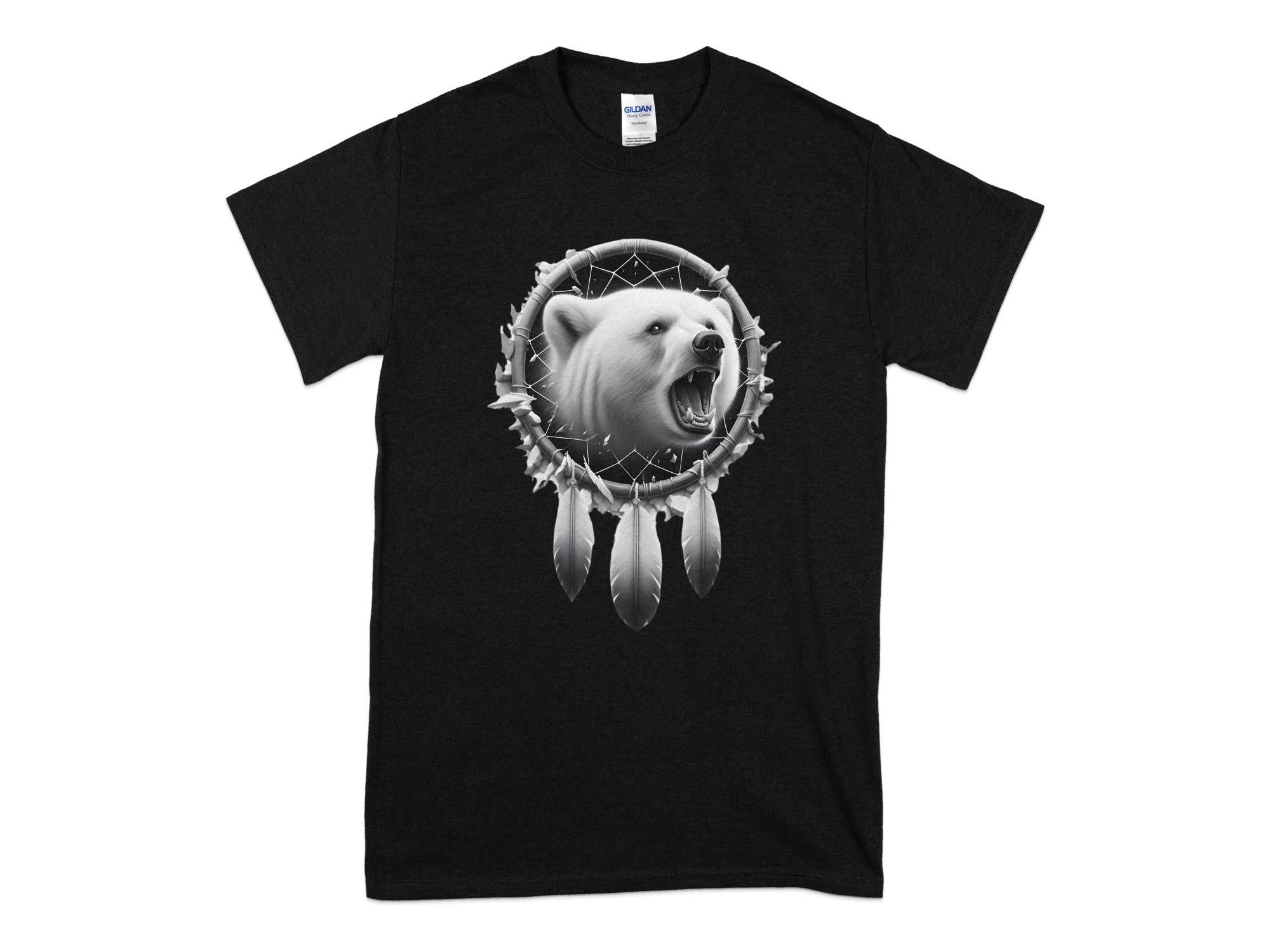 Dreamcatcher Bear - Coloured Gildan T-Shirt Realistic Native American Talisman Unisex Mythology Tee Graphic Design