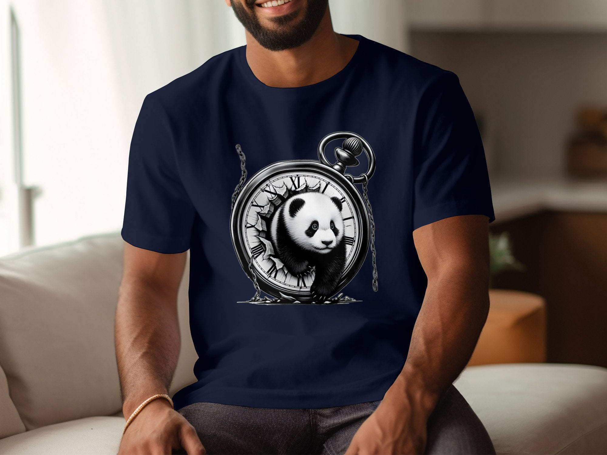 Panda - Coloured Gildan T-Shirt Realistic Animal Talisman Unisex Cute Tee Graphic Design