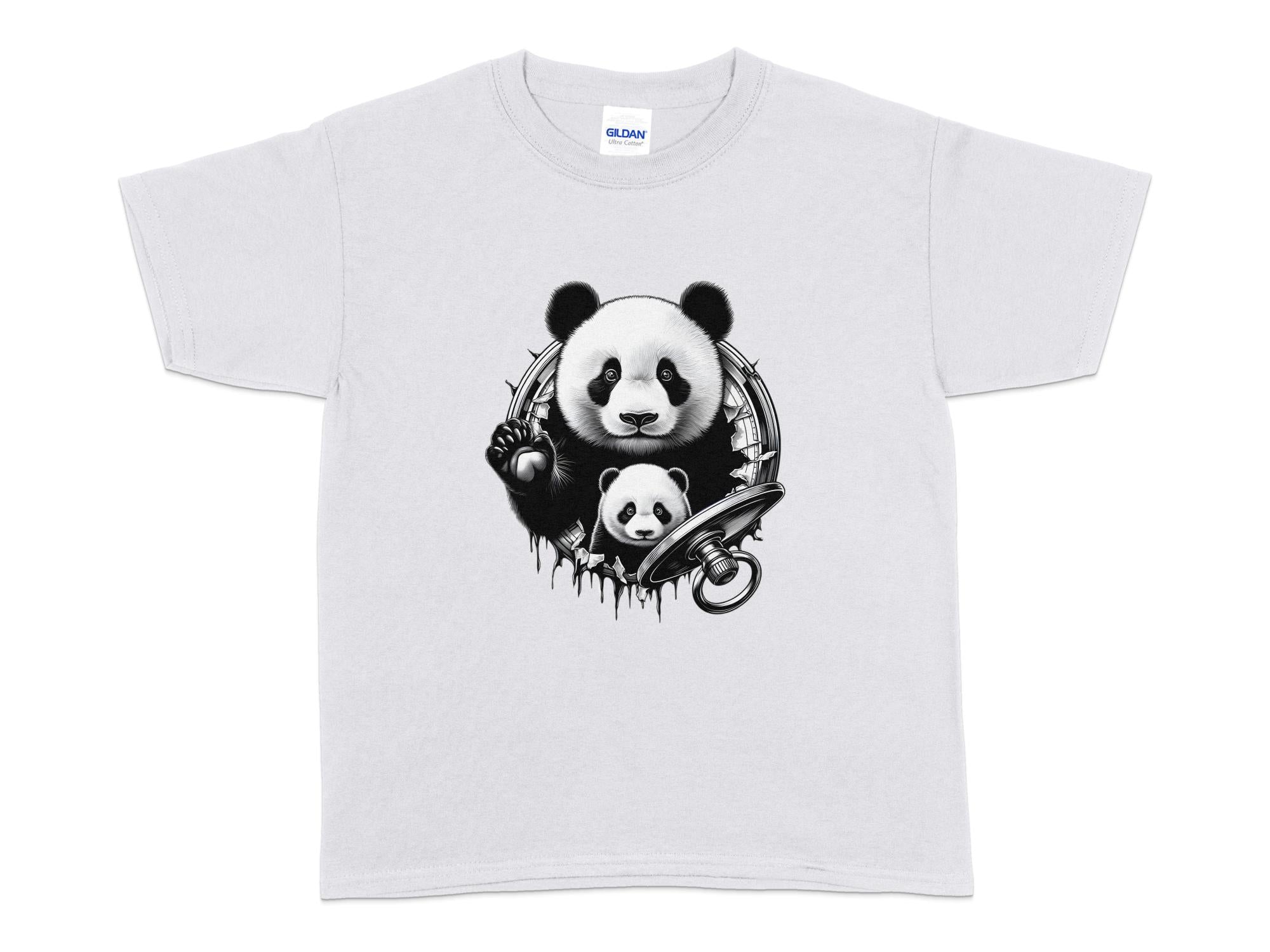 Panda - Coloured Kids T-Shirt Realistic Animal Talisman Unisex Cute Tee Graphic Design