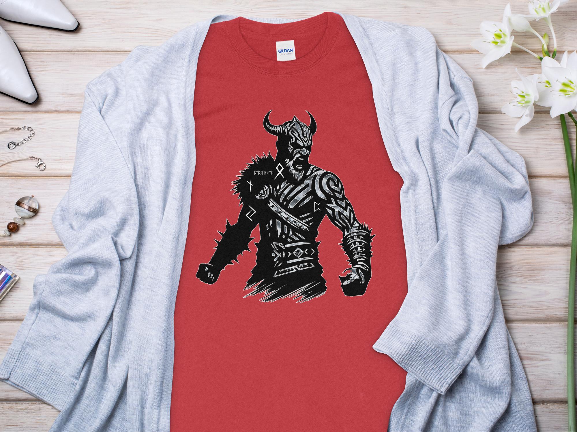 Viking Berserker - Coloured Gildan Long Sleeve Norse Talisman Men Women Unisex Valhalla Tee