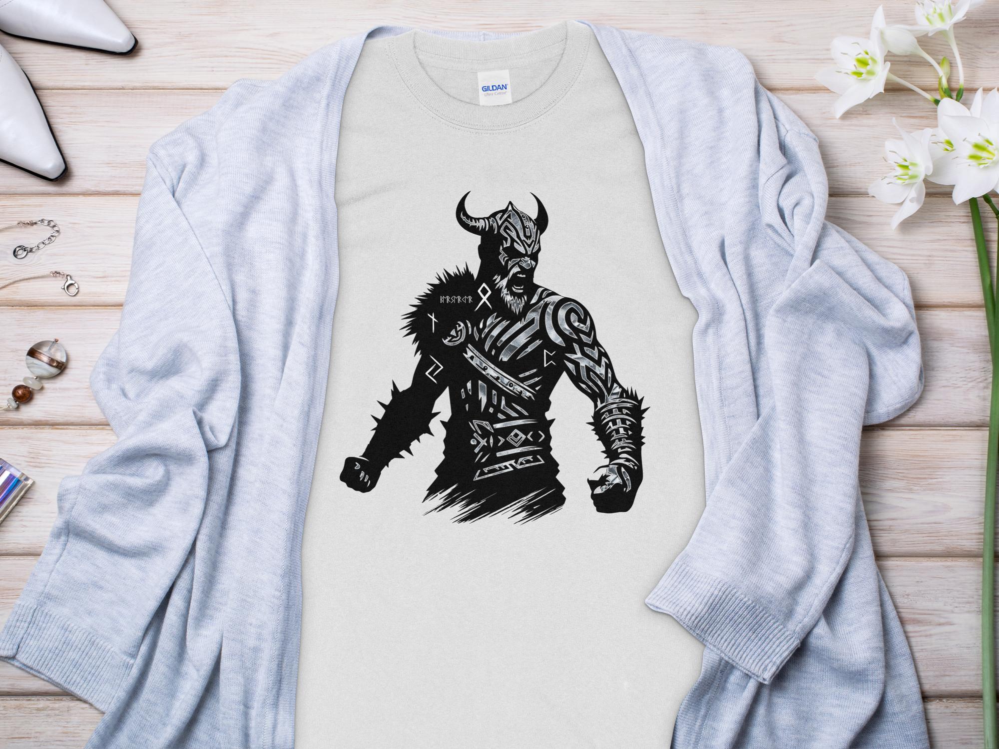 Viking Berserker - Coloured Gildan Long Sleeve Norse Talisman Men Women Unisex Valhalla Tee