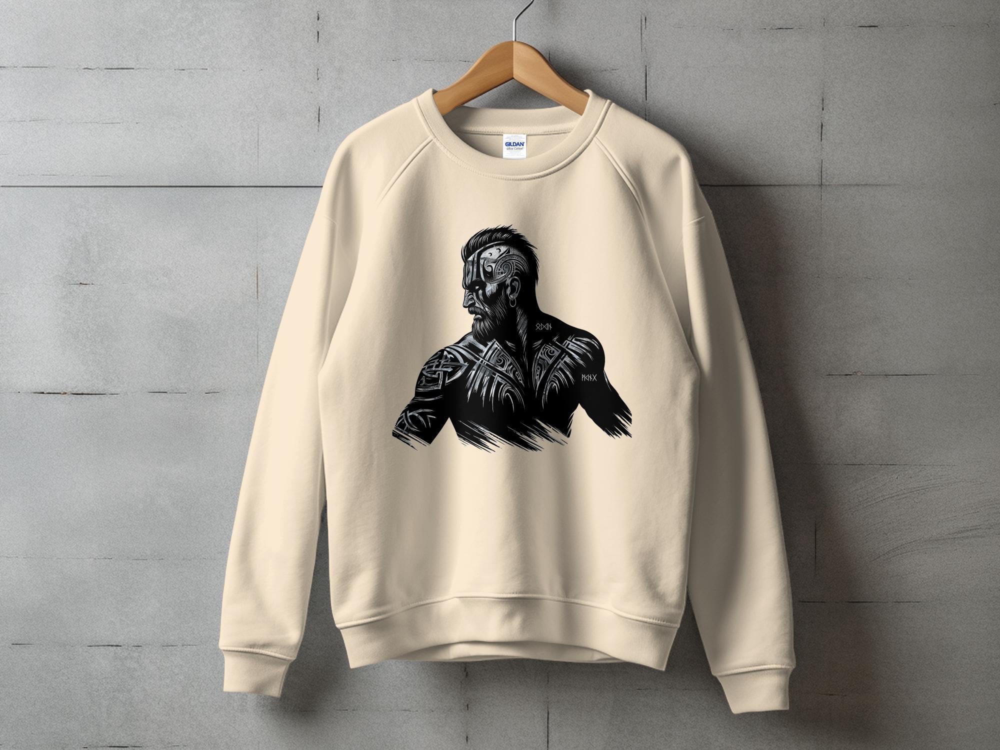 Viking Bravery - Coloured Gildan Sweatshirt Norse Talisman Men Women Unisex Valhalla Tee