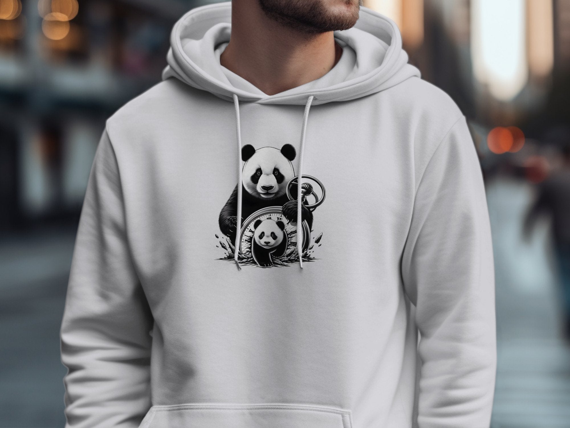 Panda - Coloured Gildan Hoodie Realistic Animal Talisman Unisex Cute Tee Graphic Design