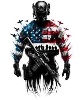 American Patriot - Digital Art | PNG, JPEG & SVG | Instant Download for Apparel, Décor and Wall Art