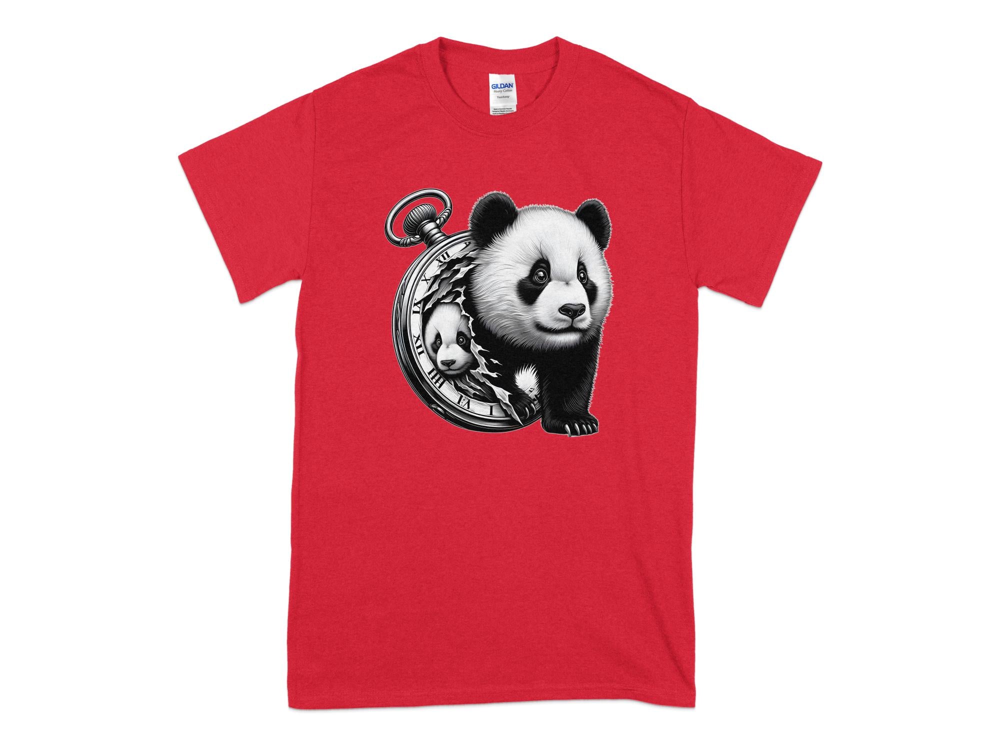 Panda - Coloured Gildan T-Shirt Realistic Animal Talisman Unisex Cute Tee Graphic Design