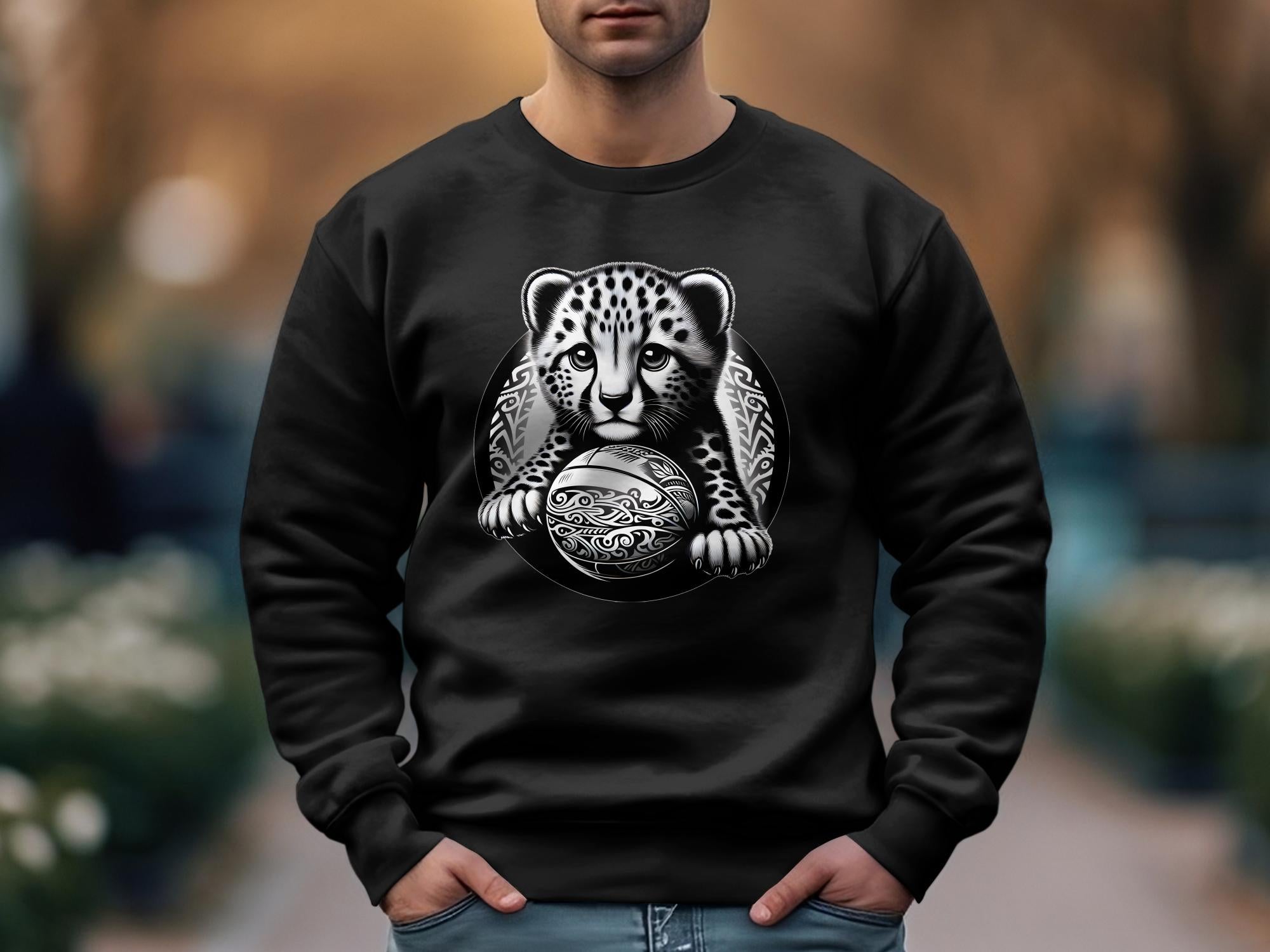 Cheetah World - Coloured Gildan Sweatshirt Realistic Animal Talisman Unisex Cute Tee Graphic Design