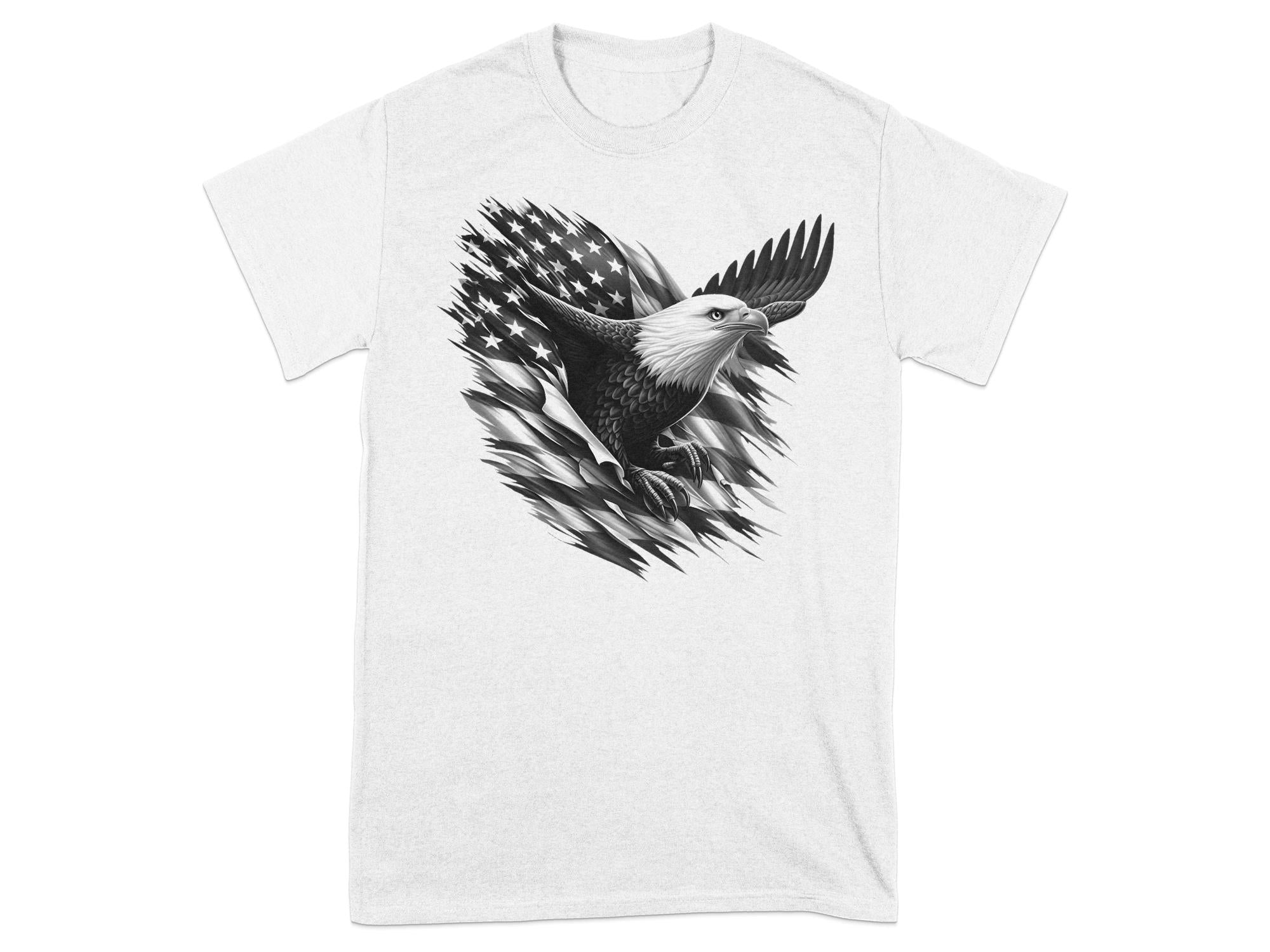 Eagle Patriot - Coloured Gildan T-Shirt Realistic Animal Talisman Unisex Tee Graphic Design