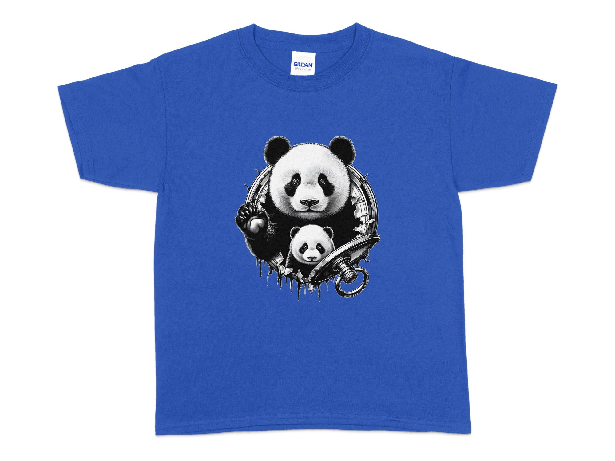 Panda - Coloured Kids T-Shirt Realistic Animal Talisman Unisex Cute Tee Graphic Design