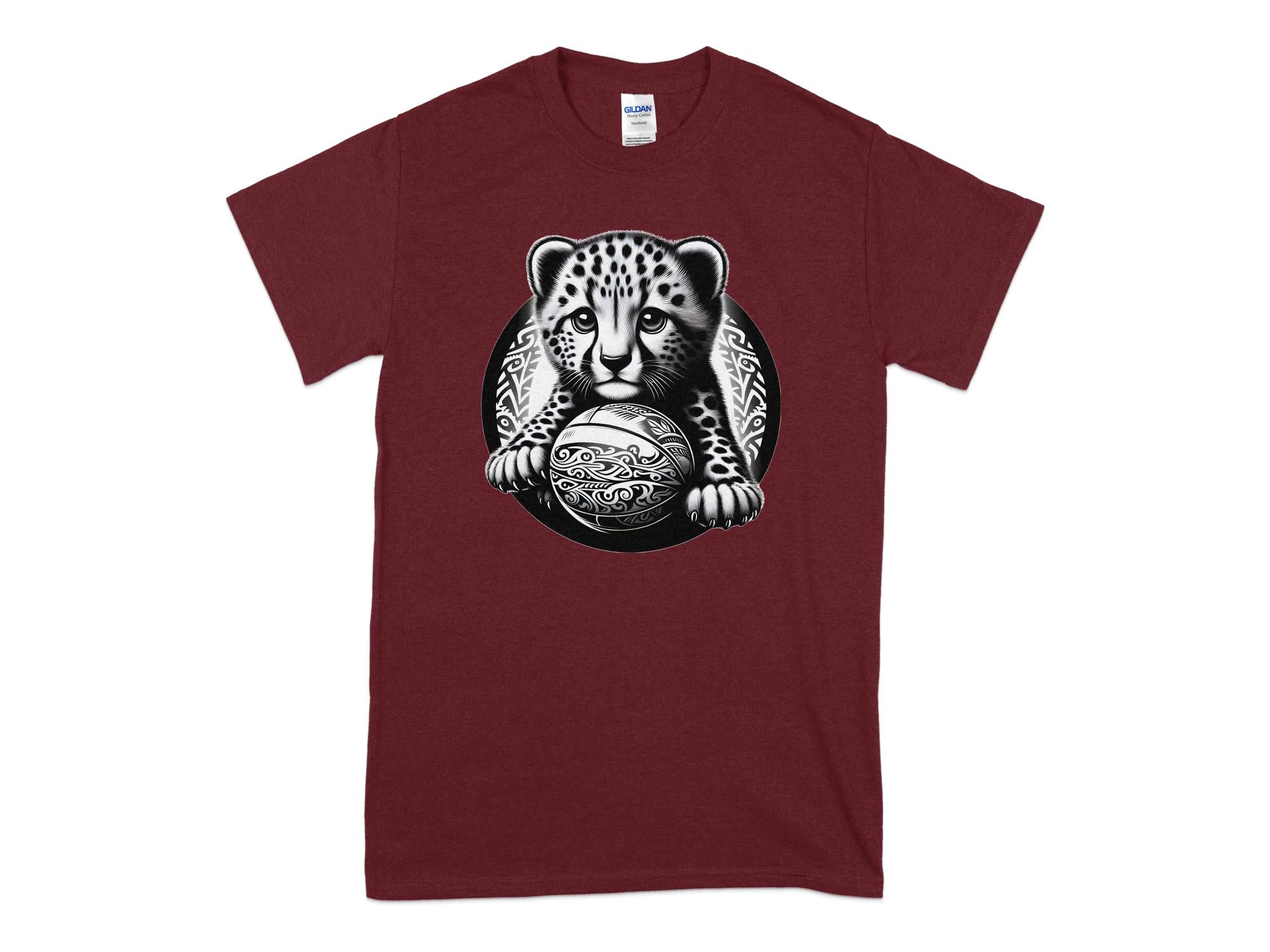 Cheetah World - Coloured Gildan T-Shirt Realistic Animal Talisman Unisex Cute Tee Graphic Design