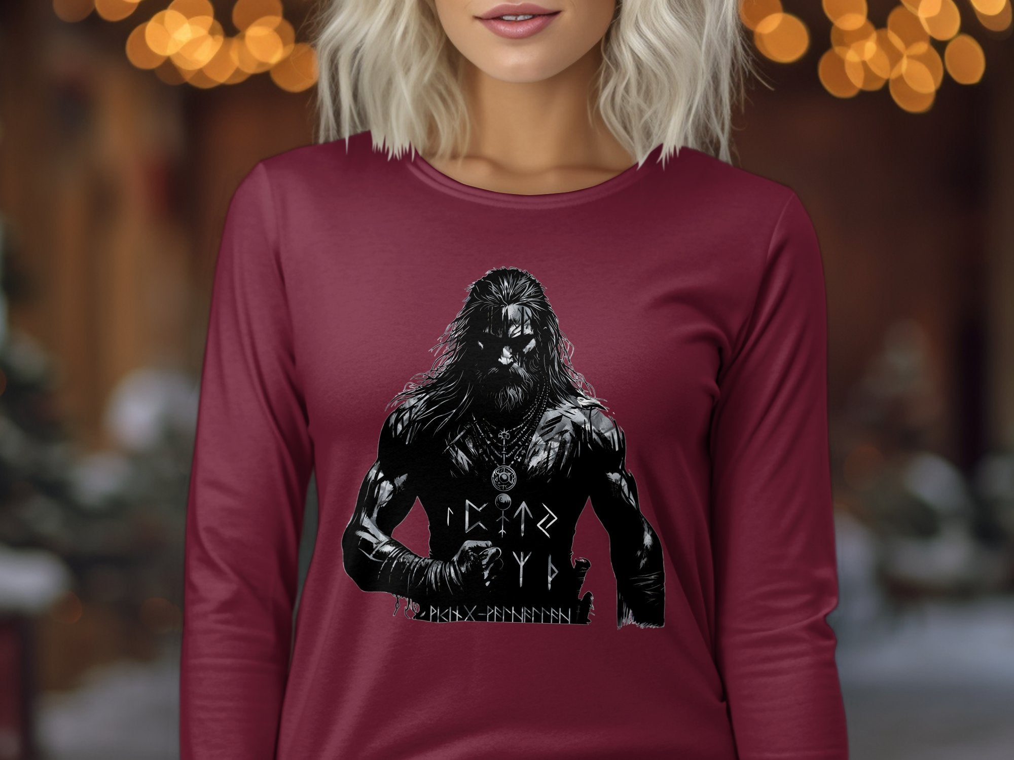 Viking Conviction - Coloured Gildan Long Sleeve Norse Talisman Men Women Unisex Valhalla Tee