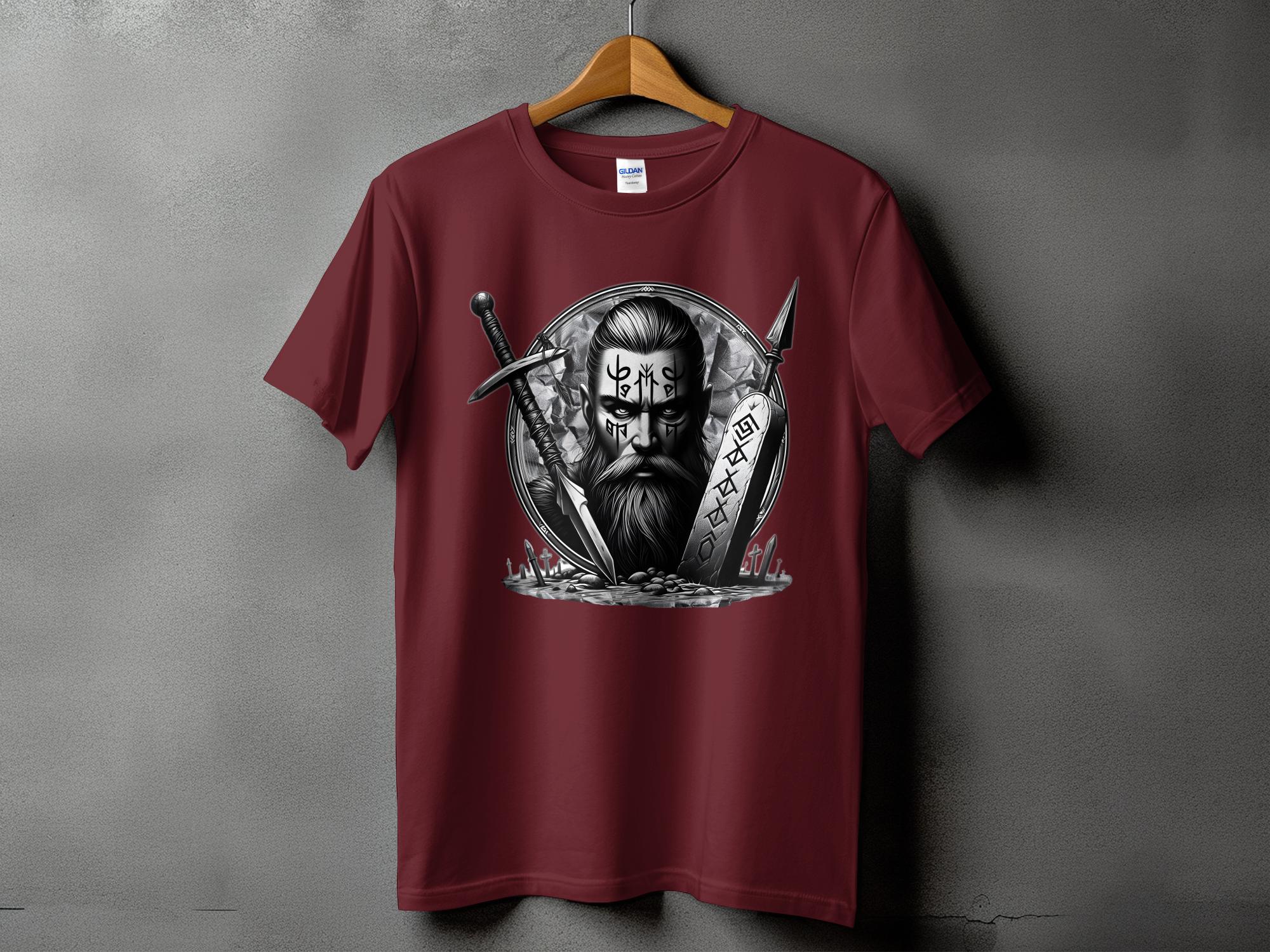 Viking Fortitude - Coloured Gildan T Shirt Realistic Norse Talisman Men Women Unisex Valhalla Tee Graphic Design