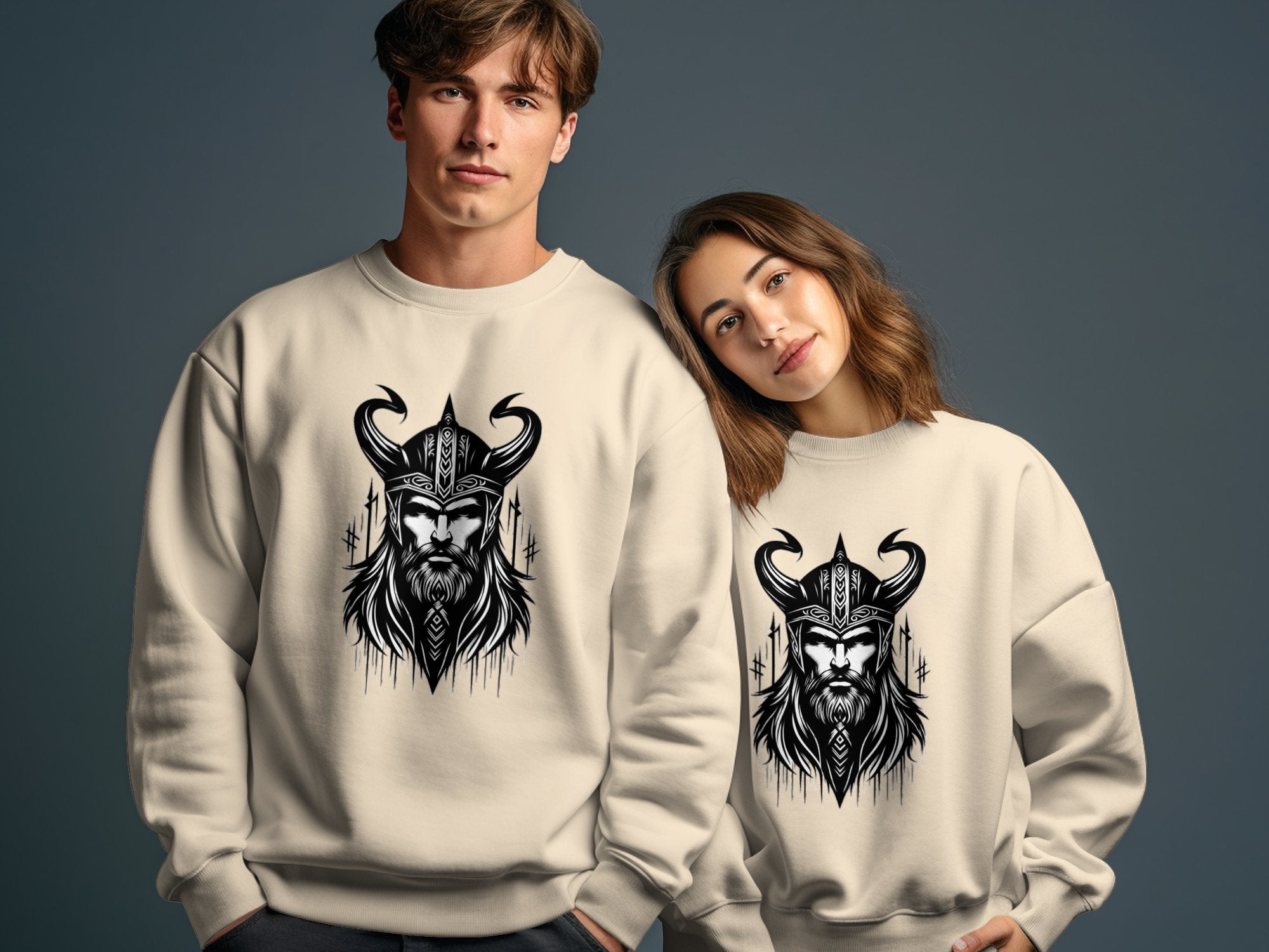 Viking Zeal - Coloured Gildan Sweatshirt Realistic Norse Talisman Men Women Unisex Valhalla Tee Graphic Design