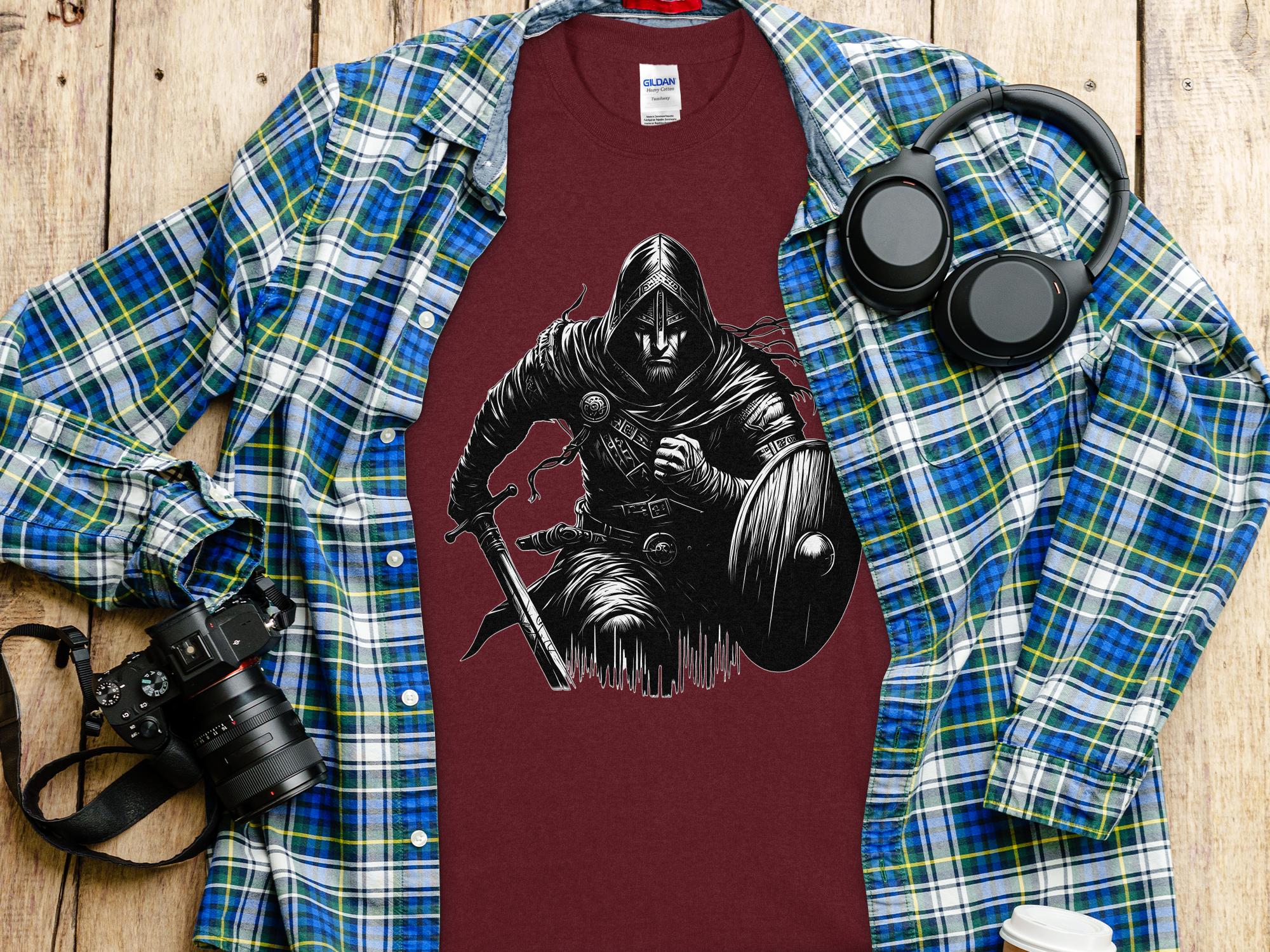 Viking Soldier - Coloured Gildan T Shirt Norse Talisman Men Women Unisex Valhalla Tee