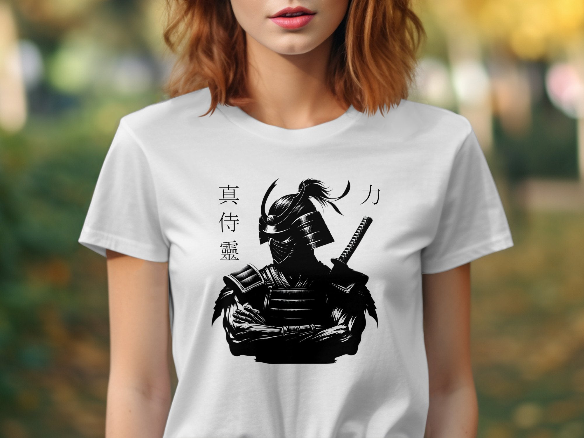 Samurai Ninja - Coloured Gildan T-Shirt Japanese Talisman Unisex Cultural Symbolic Graphic Design