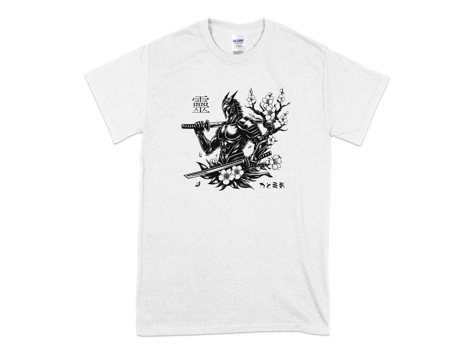 Samurai Ninja - Coloured Gildan T-Shirt Japanese Talisman Unisex Cultural Symbolic Graphic Design