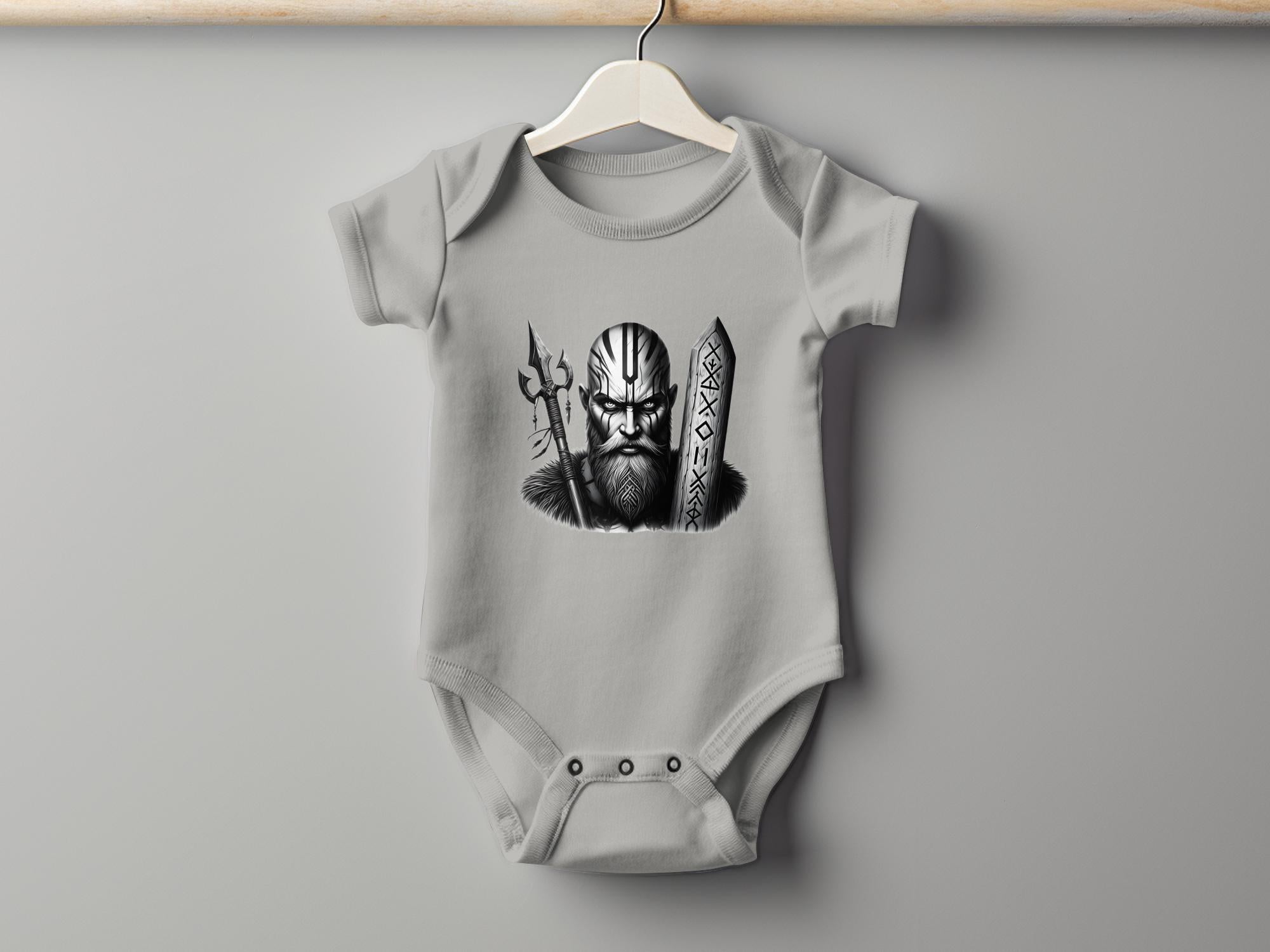 Viking Strength - Coloured Toddler Bodysuit Realistic Norse Talisman Unisex Valhalla Tee Graphic Design