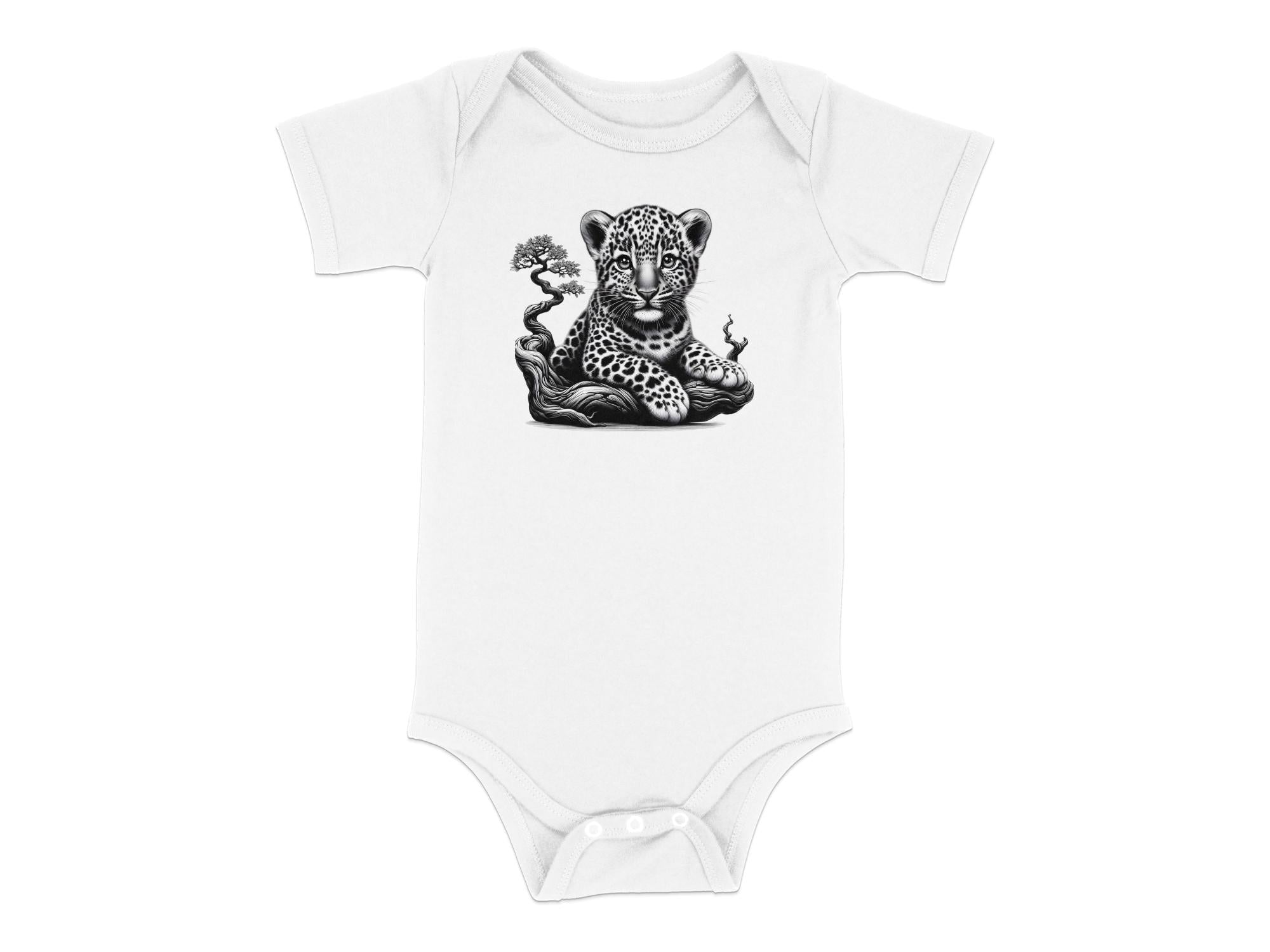 Leopard Bonsai - Coloured Toddler Bodysuit Realistic Animal Talisman Unisex Cute Tee Graphic Design