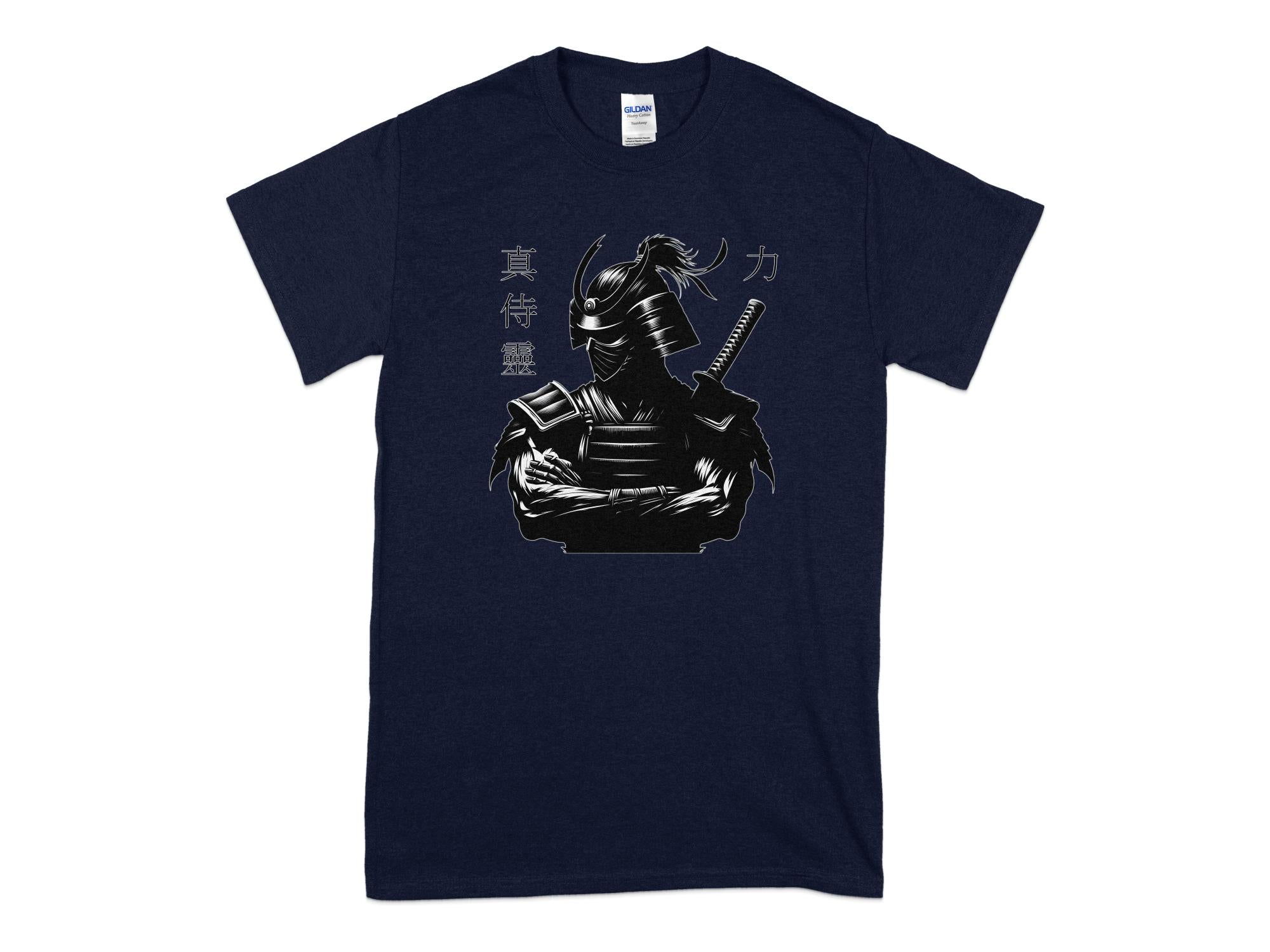 Samurai Ninja - Coloured Gildan T-Shirt Japanese Talisman Unisex Cultural Symbolic Graphic Design