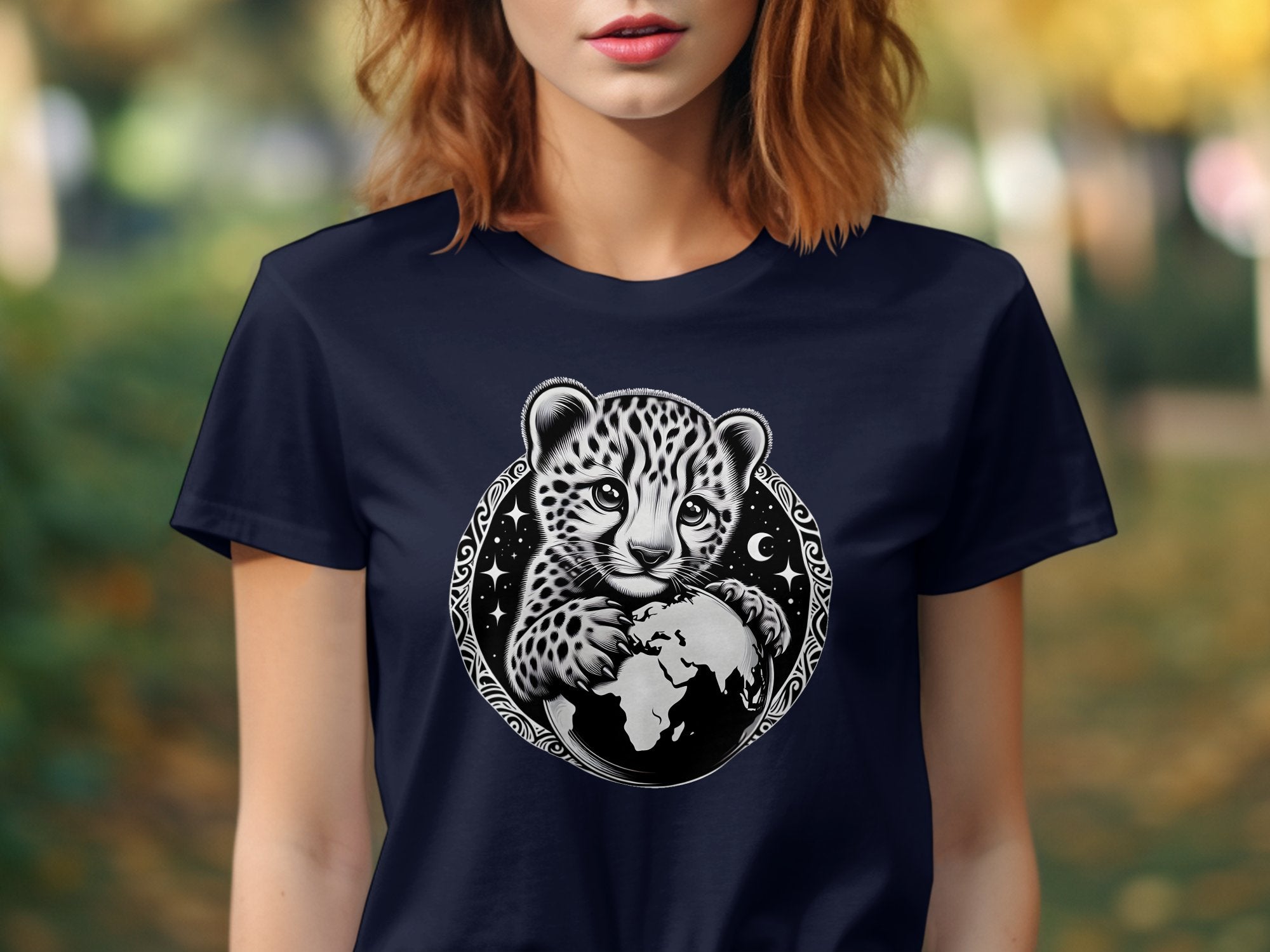 Cheetah World - Coloured Gildan T-Shirt Realistic Animal Talisman Unisex Cute Tee Graphic Design