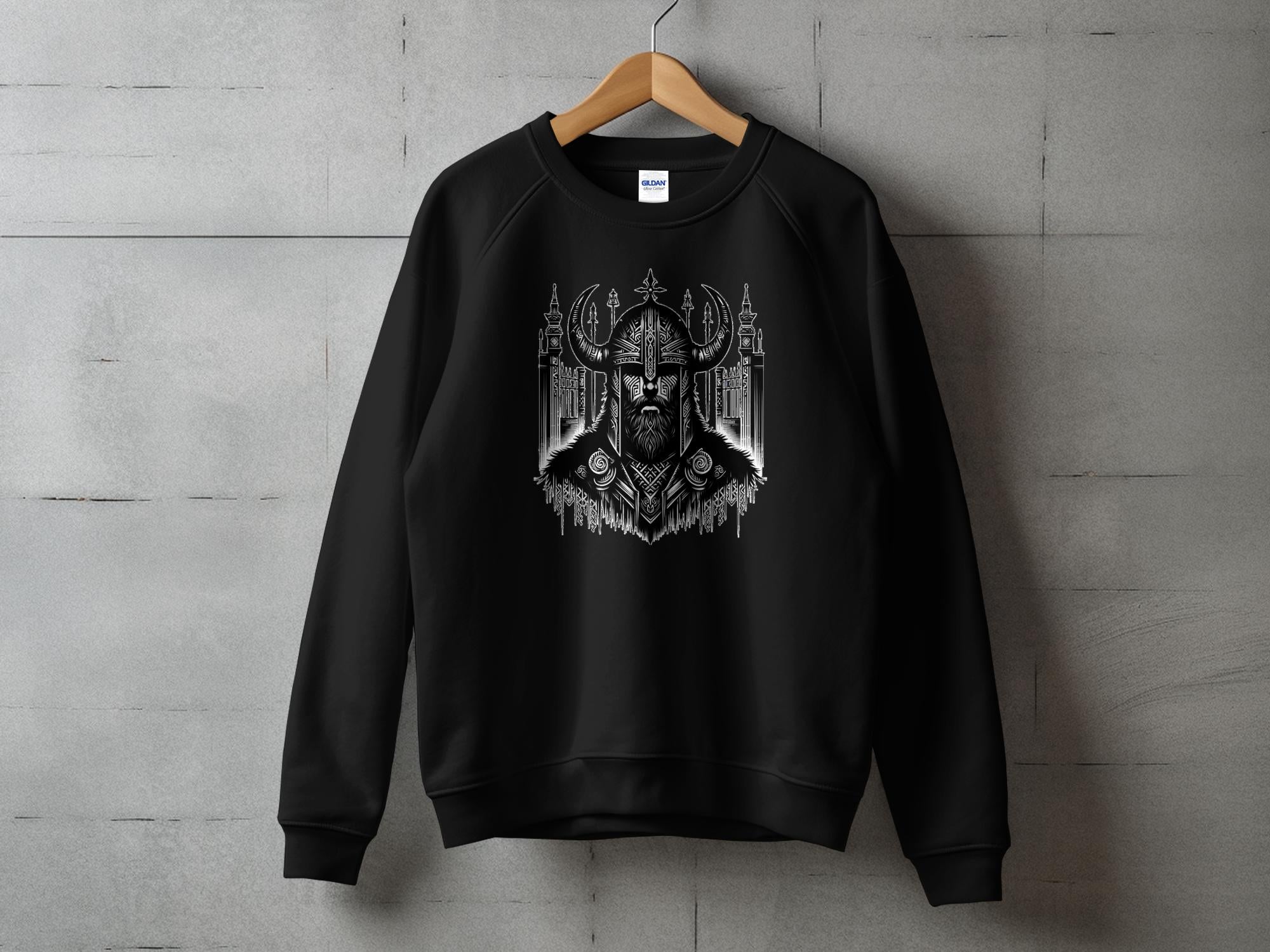 Viking Resolve - Coloured Gildan Sweatshirt Realistic Norse Talisman Men Women Unisex Valhalla Tee Graphic Design