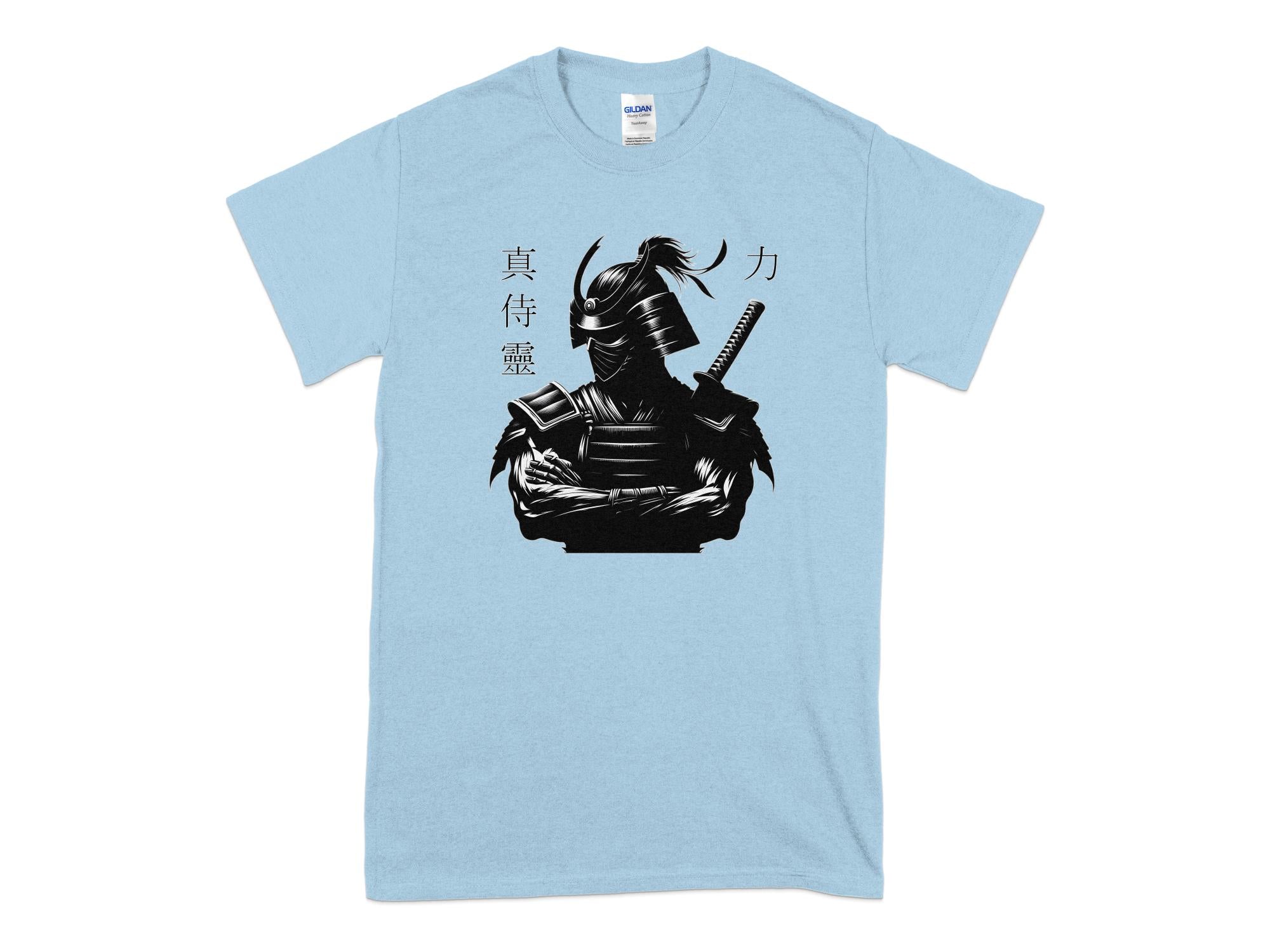 Samurai Ninja - Coloured Gildan T-Shirt Japanese Talisman Unisex Cultural Symbolic Graphic Design