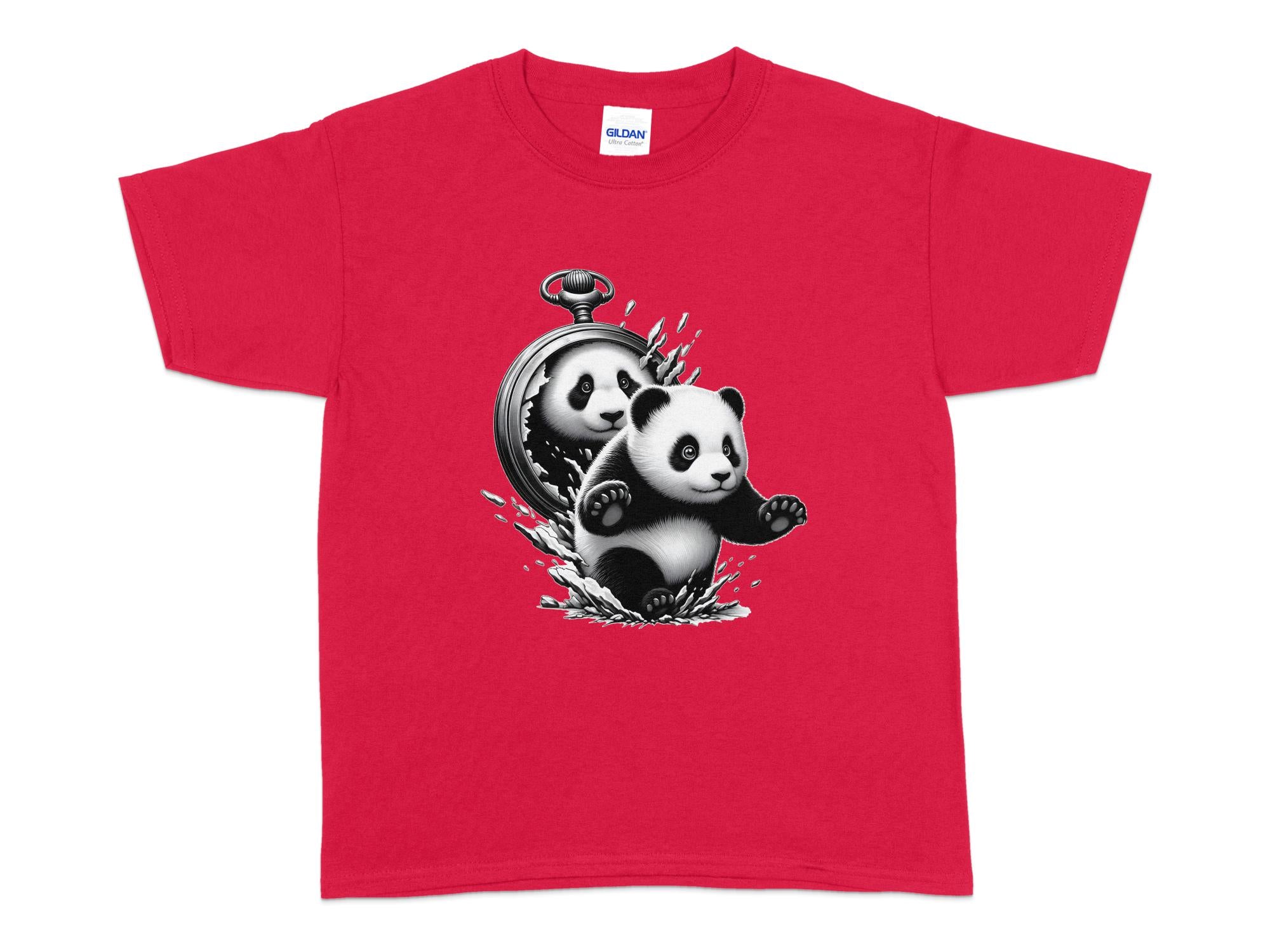 Panda - Coloured Kids T-Shirt Realistic Animal Talisman Unisex Cute Tee Graphic Design