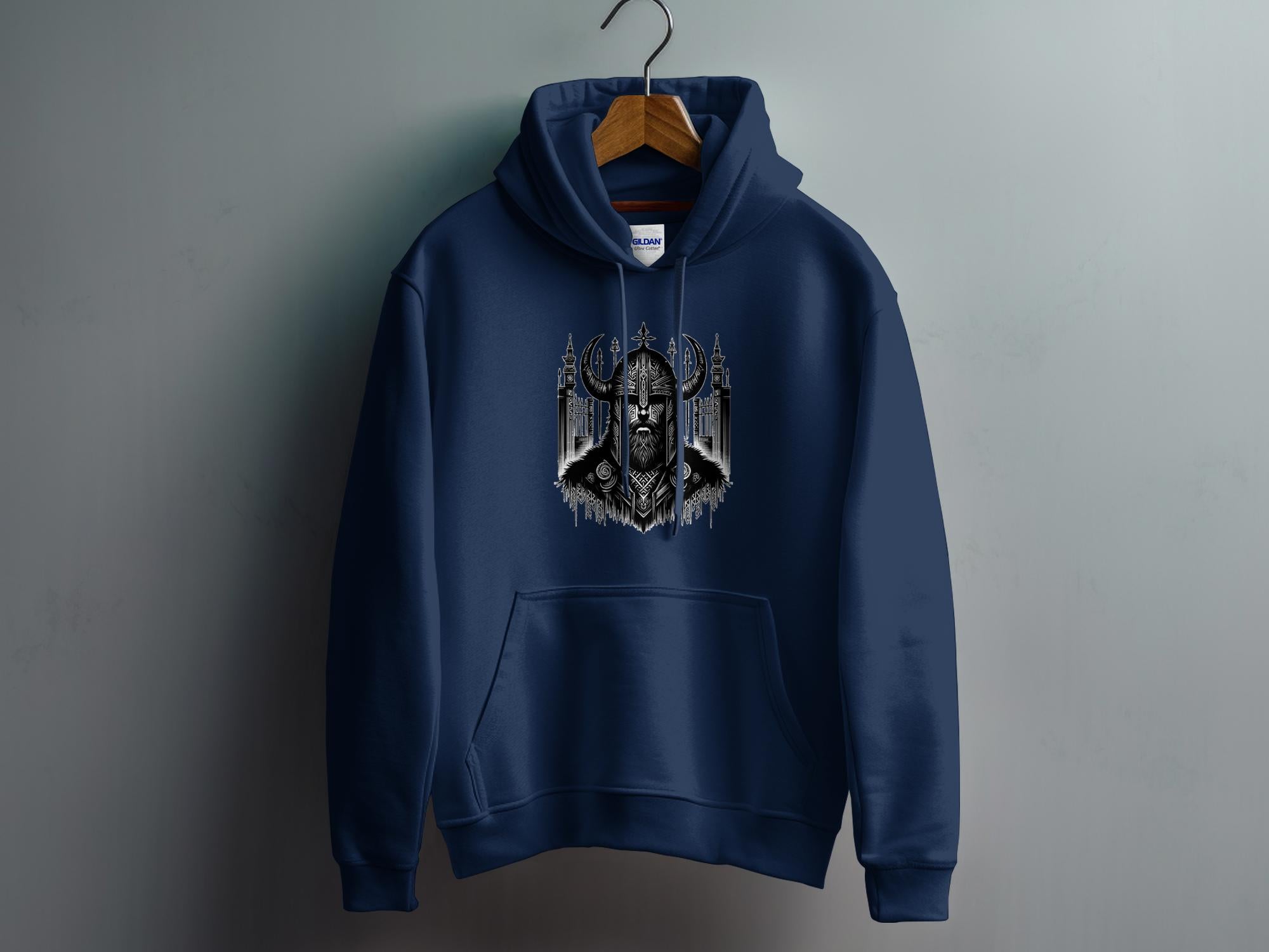 Viking Resolve - Coloured Gildan Hoodie Realistic Norse Talisman Men Women Unisex Valhalla Tee Graphic Design