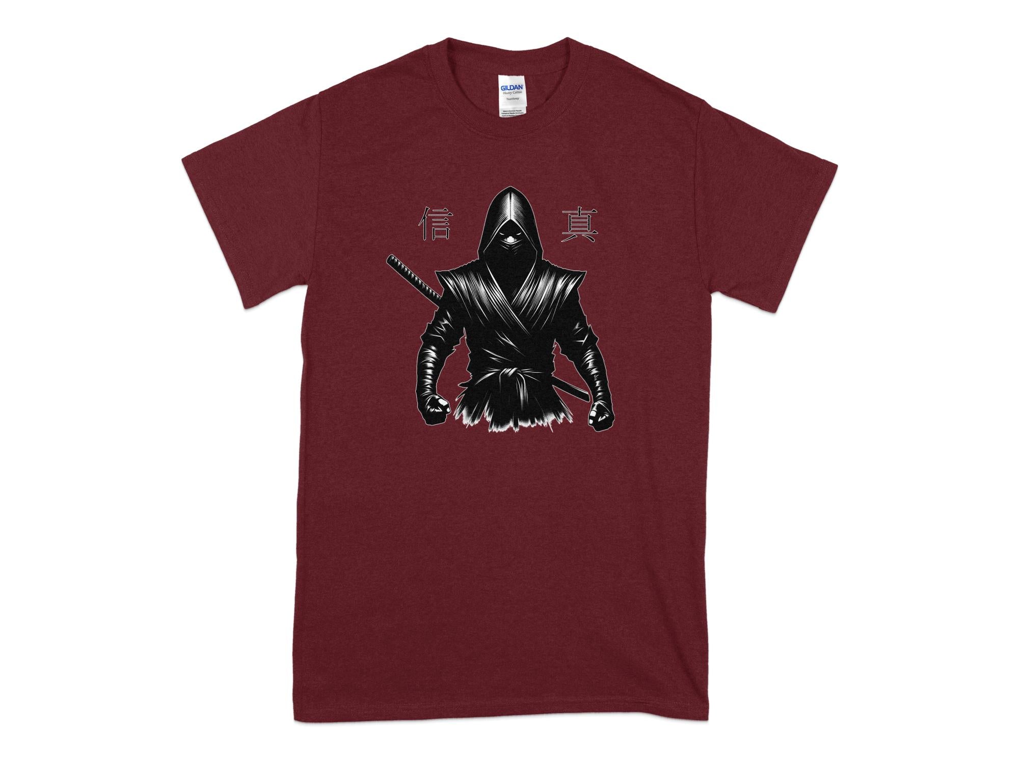 Samurai Ninja - Coloured Gildan T-Shirt Japanese Talisman Unisex Cultural Symbolic Graphic Design