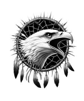 Dreamcatcher Eagle - Digital Art | PNG, JPEG & SVG | Instant Download for Apparel, Décor and Wall Art