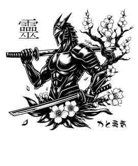 Samurai Ninja - Digital Art | PNG, JPEG & SVG | Instant Download for Apparel, Décor and Wall Art