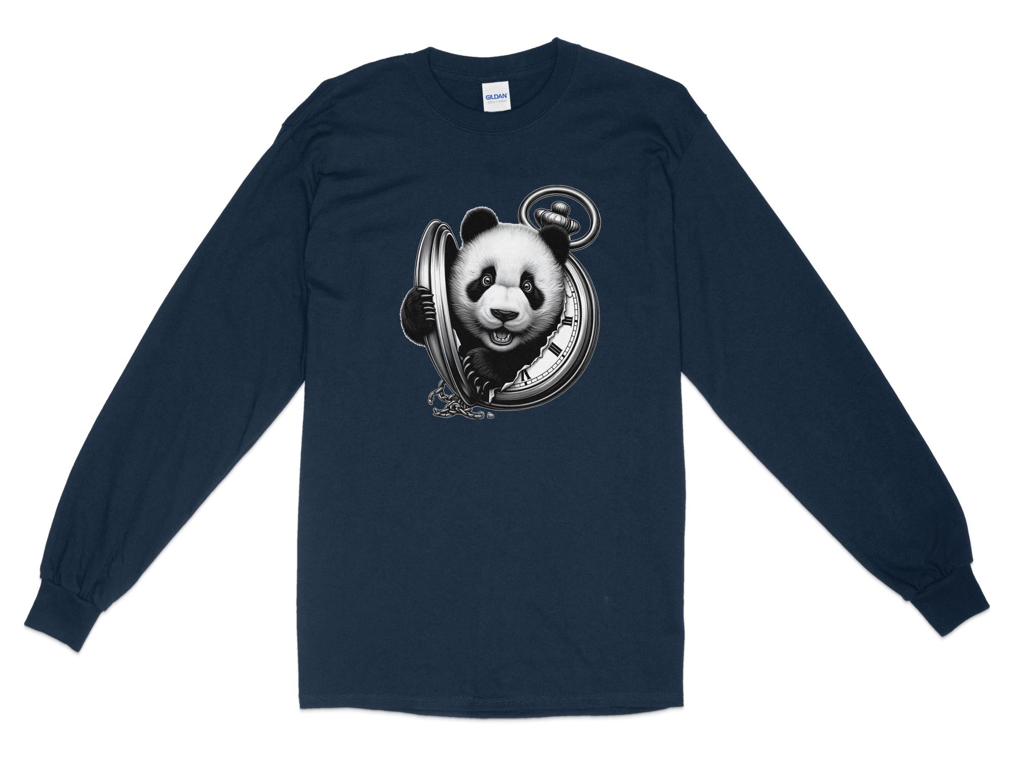 Panda - Coloured Gildan Long Sleeve Realistic Animal Talisman Unisex Cute Tee Graphic Design