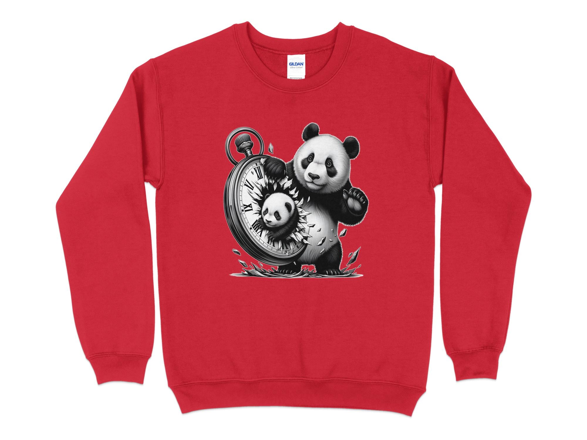 Panda - Coloured Gildan Sweatshirt Realistic Animal Talisman Unisex Cute Tee Graphic Design