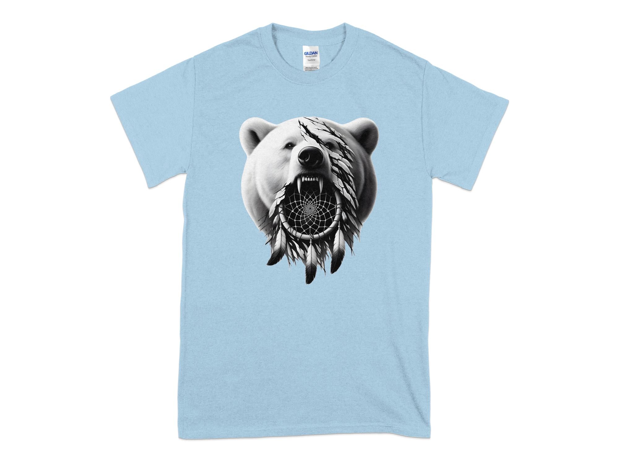 Dreamcatcher Bear - Coloured Gildan T-Shirt Realistic Native American Talisman Unisex Mythology Tee Graphic Design