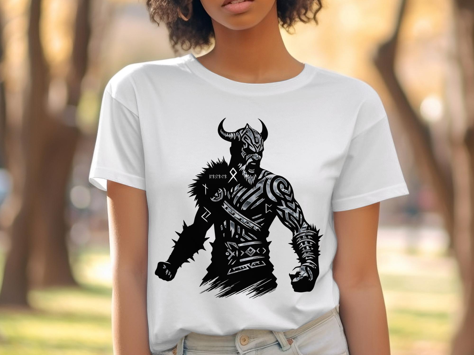 Viking Berserker - Coloured Gildan T Shirt Norse Talisman Men Women Unisex Valhalla Tee