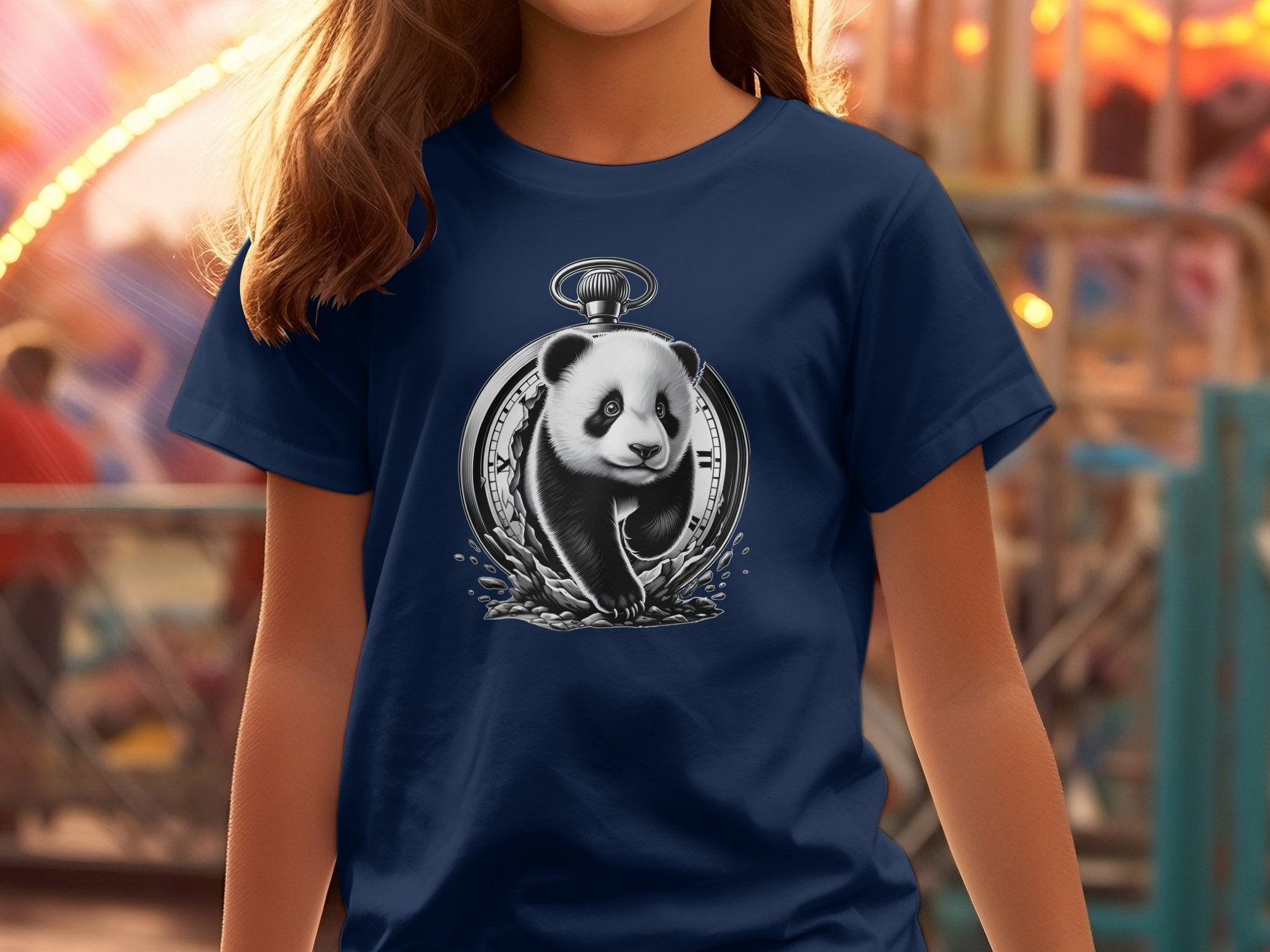 Panda - Coloured Kids T-Shirt Realistic Animal Talisman Unisex Cute Tee Graphic Design