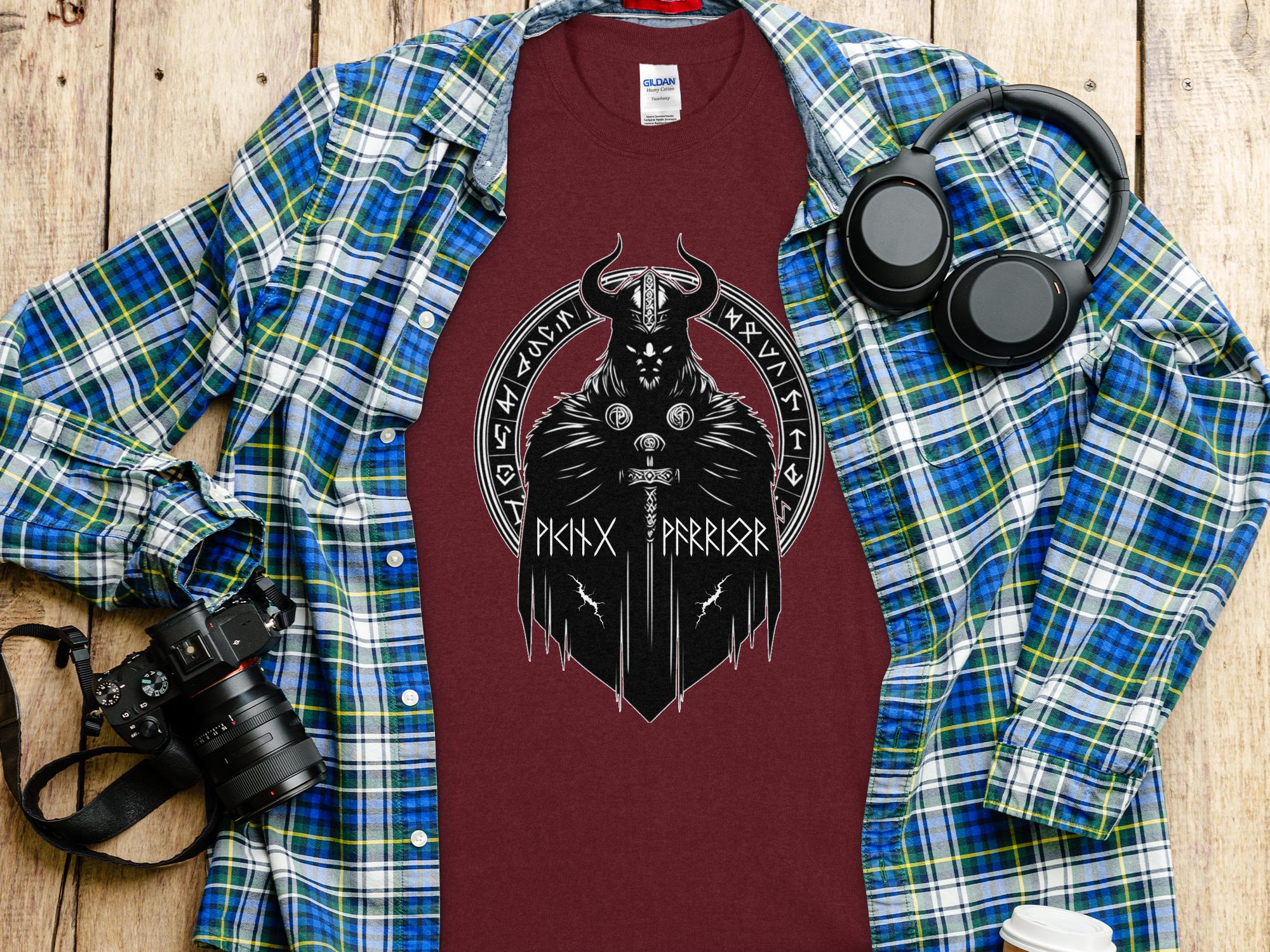 Viking Seer - Coloured Gildan T Shirt Norse Talisman Men Women Unisex Valhalla Tee