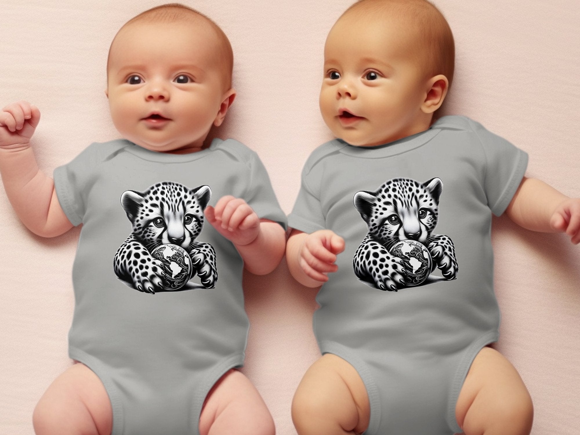 Cheetah World - Coloured Toddler Bodysuit Realistic Animal Talisman Unisex Cute Tee Graphic Design