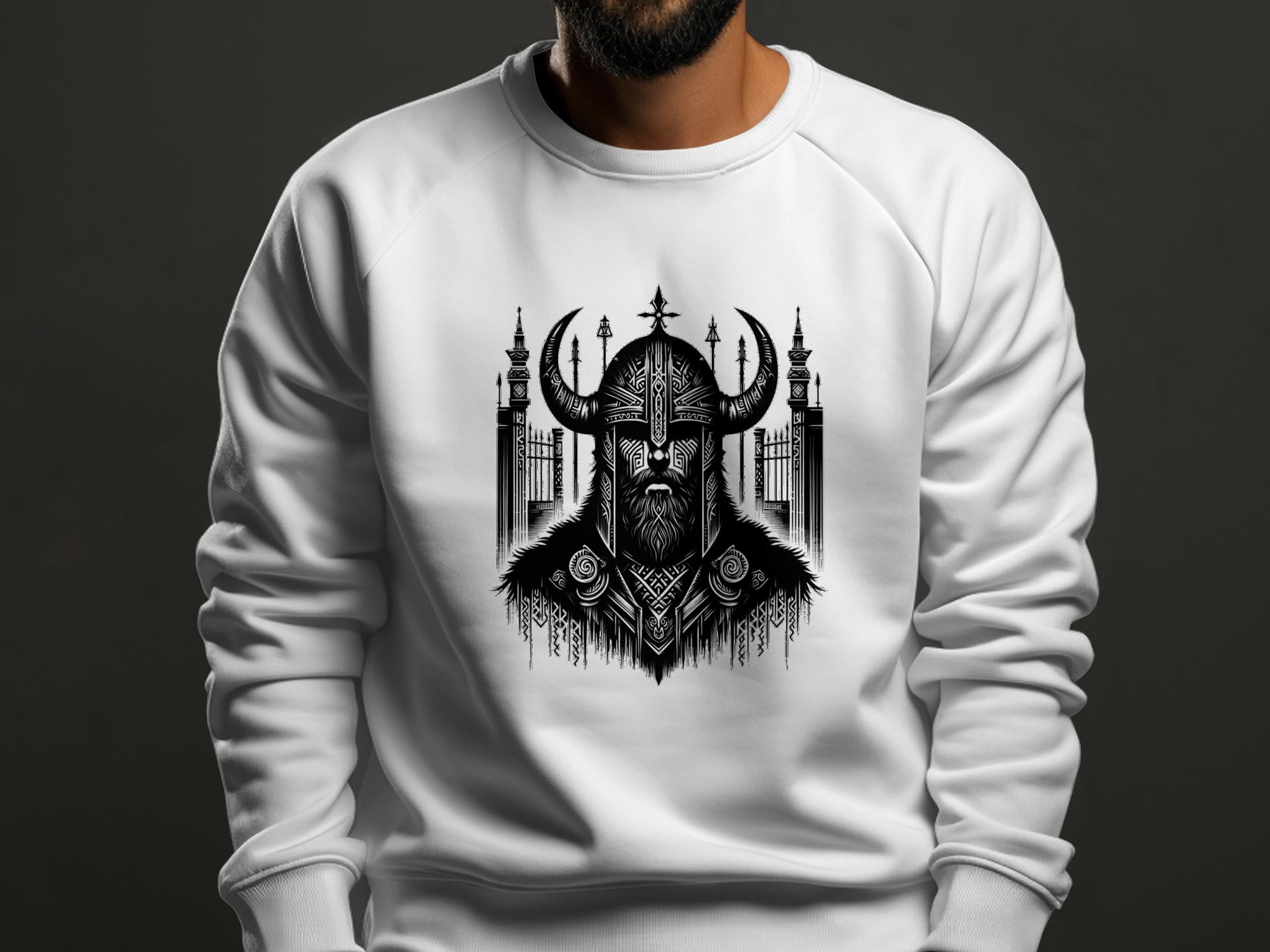 Viking Resolve - Coloured Gildan Sweatshirt Realistic Norse Talisman Men Women Unisex Valhalla Tee Graphic Design