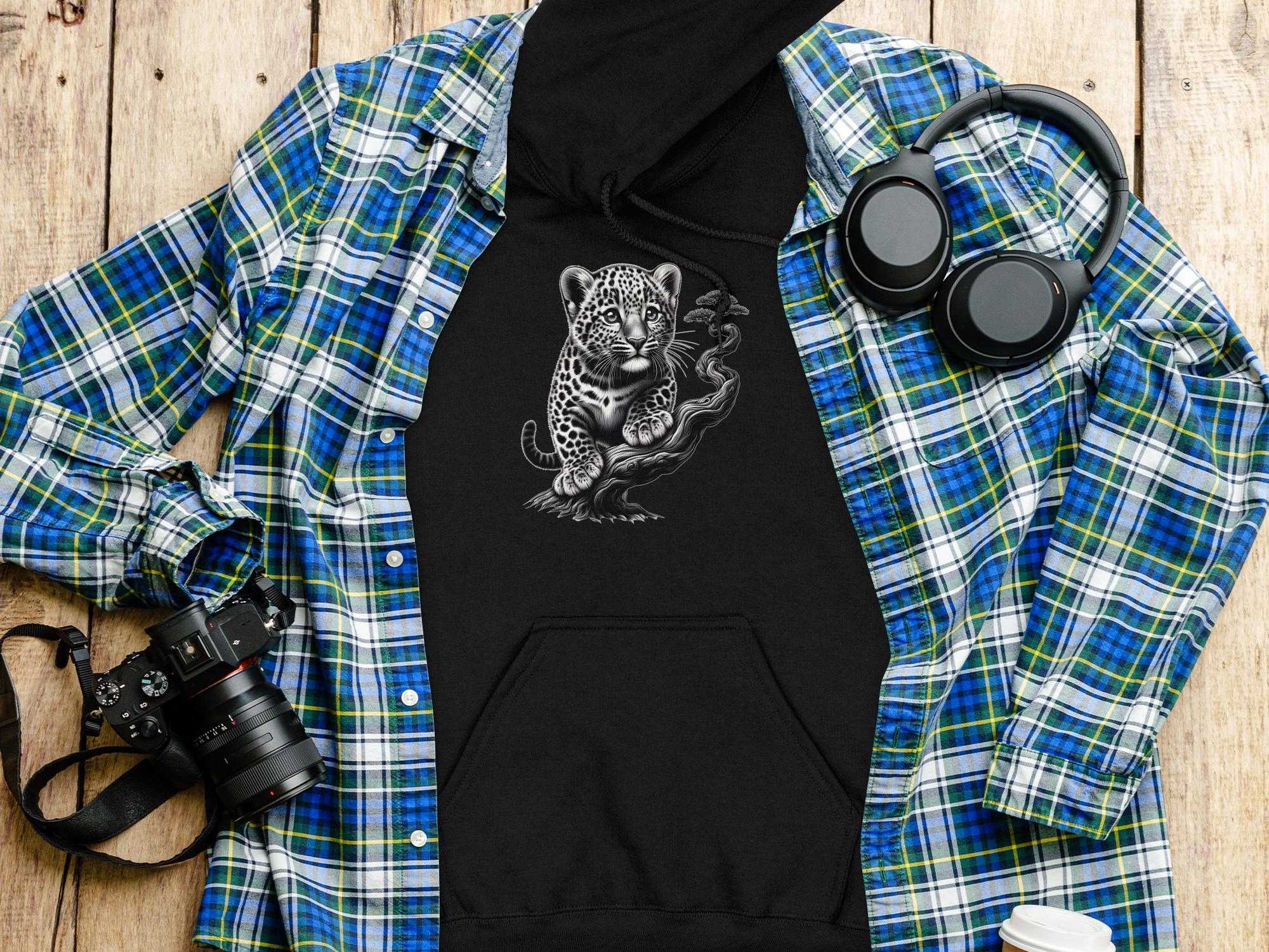 Leopard Bonsai - Coloured Gildan Hoodie Realistic Animal Talisman Unisex Cute Tee Graphic Design