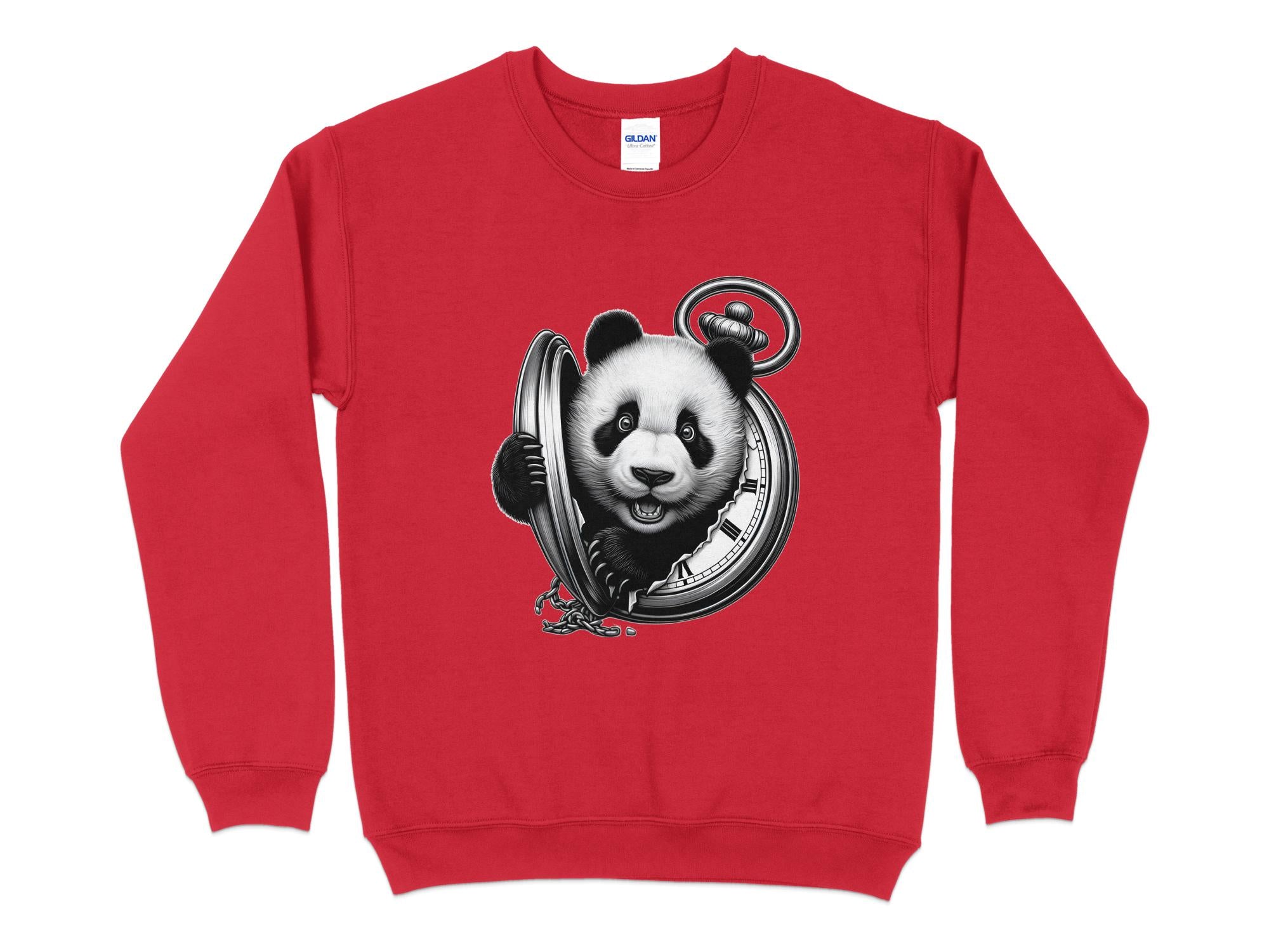 Panda - Coloured Gildan Sweatshirt Realistic Animal Talisman Unisex Cute Tee Graphic Design