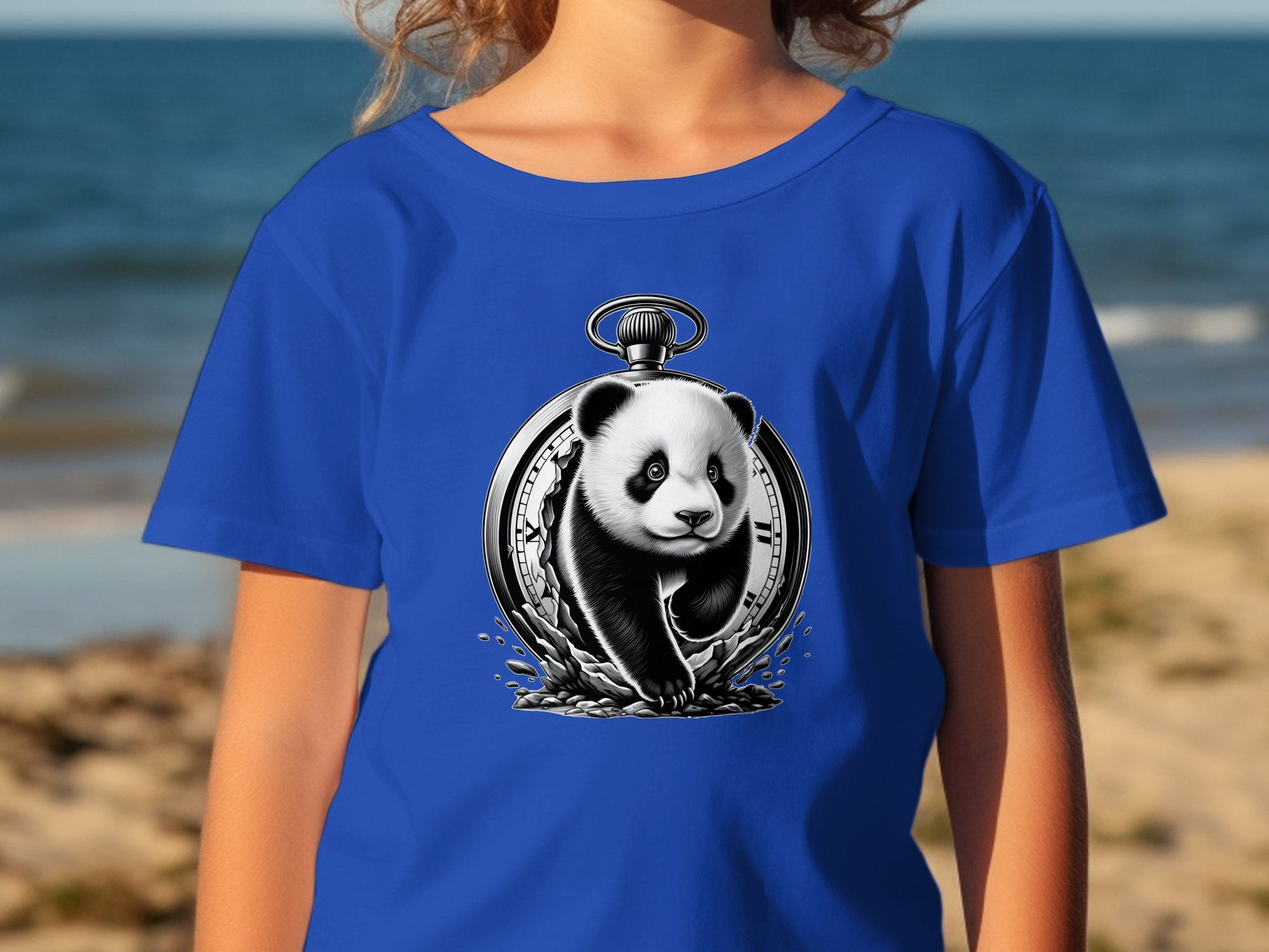 Panda - Coloured Kids T-Shirt Realistic Animal Talisman Unisex Cute Tee Graphic Design