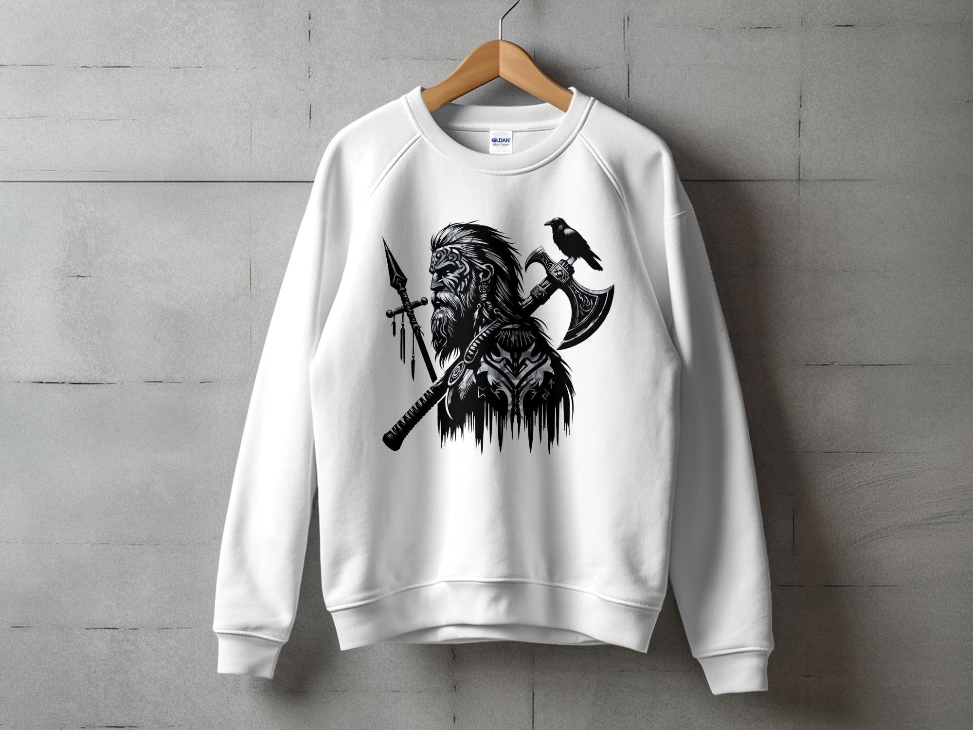 Viking Courage - Coloured Gildan Sweatshirt Norse Talisman Men Women Unisex Valhalla Tee