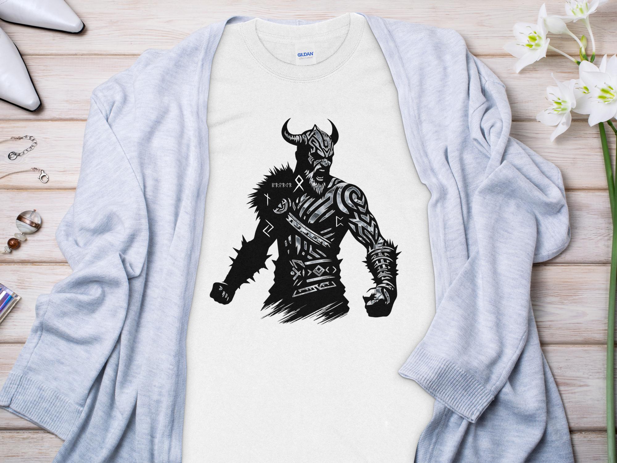 Viking Berserker - Coloured Gildan Long Sleeve Norse Talisman Men Women Unisex Valhalla Tee