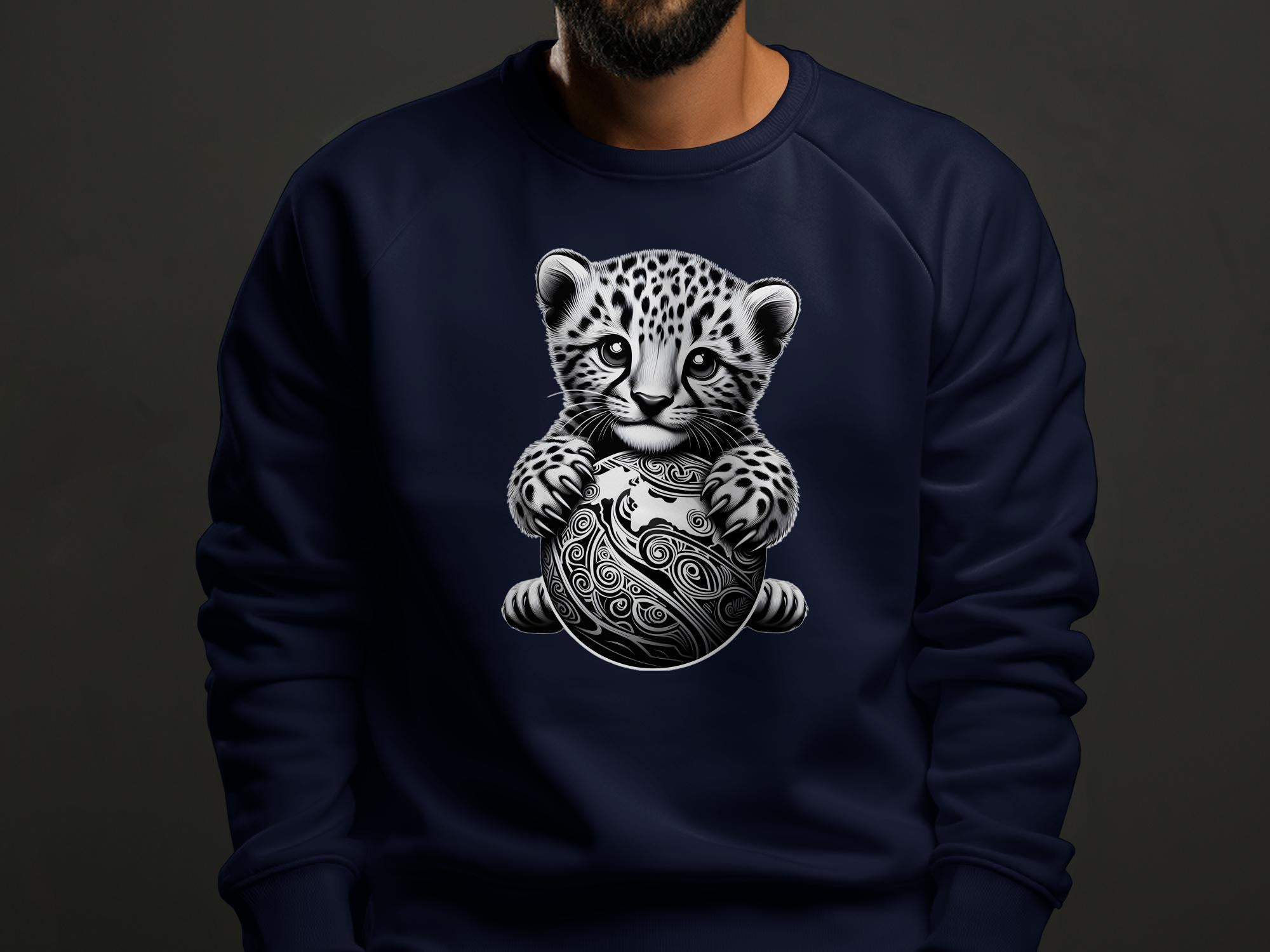 Cheetah World - Coloured Gildan Sweatshirt Realistic Animal Talisman Unisex Cute Tee Graphic Design