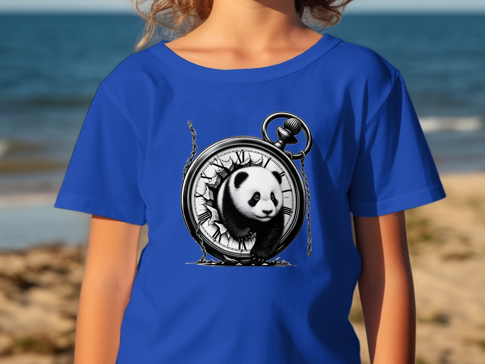 Panda - Coloured Kids T-Shirt Realistic Animal Talisman Unisex Cute Tee Graphic Design